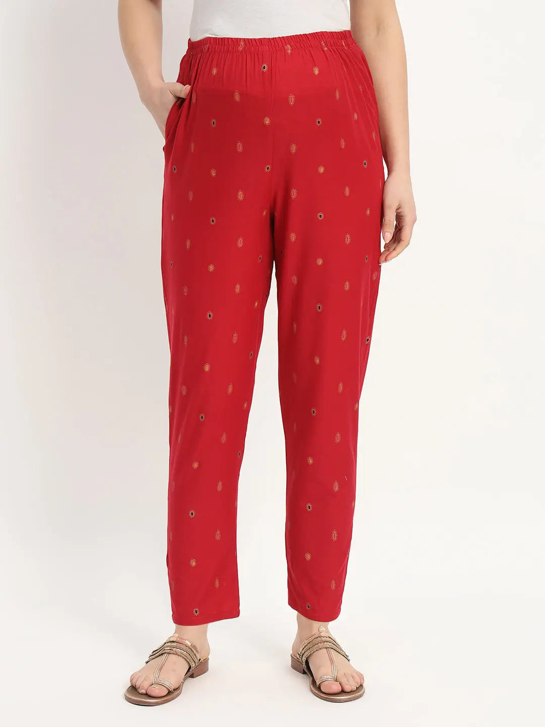 MUMZHUG Embroided Straight Kurta & Rayon Pant & Malmal Dupatta For Maternity & Feeding Purpose mumzhug