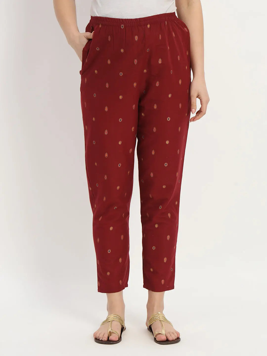 MUMZHUG Embroided Straight Kurta & Rayon Pant & Malmal Dupatta For Maternity & Feeding Purpose mumzhug