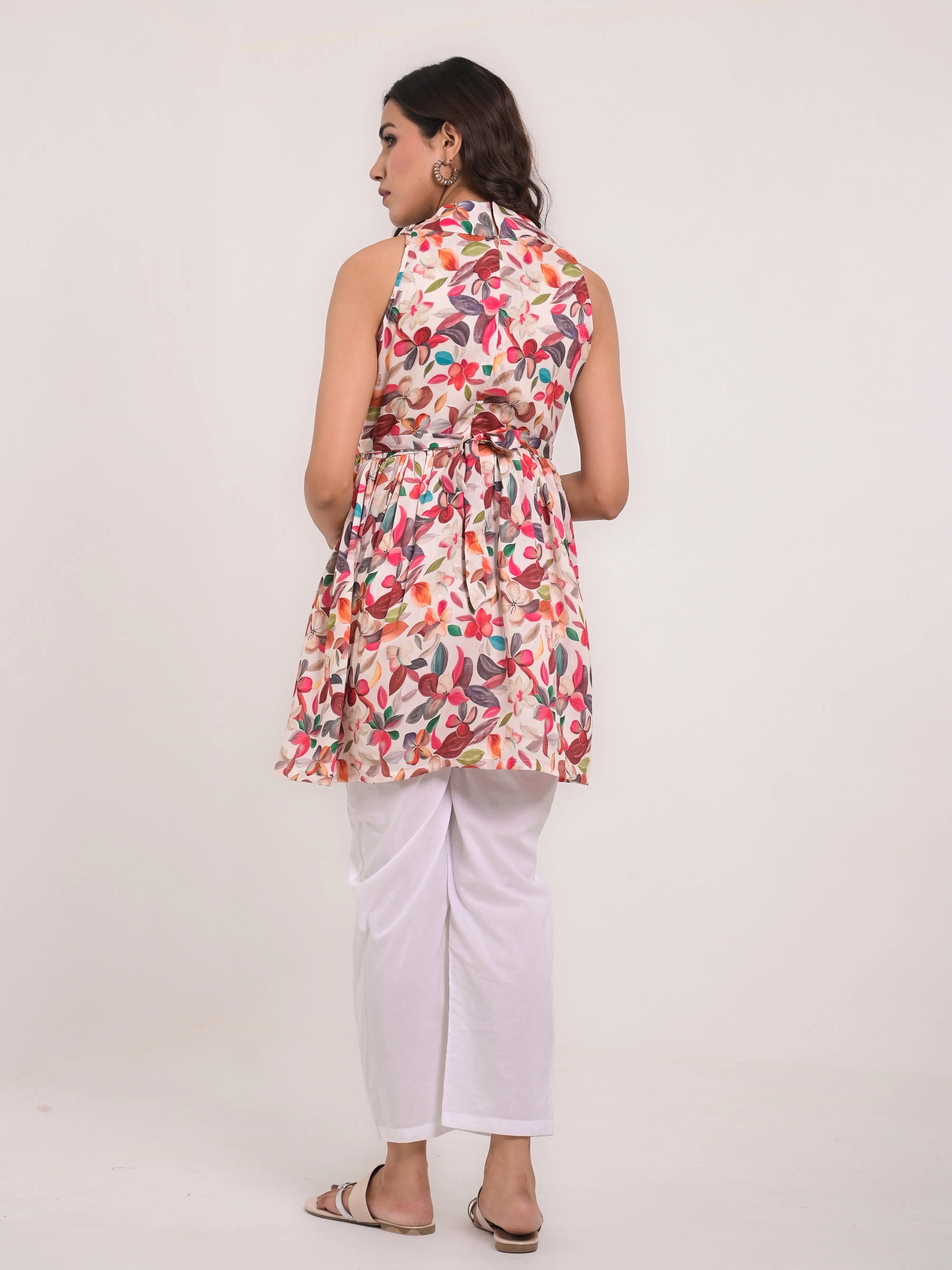 cotton printed flaired top for feeding and maternity purpose mumzhug