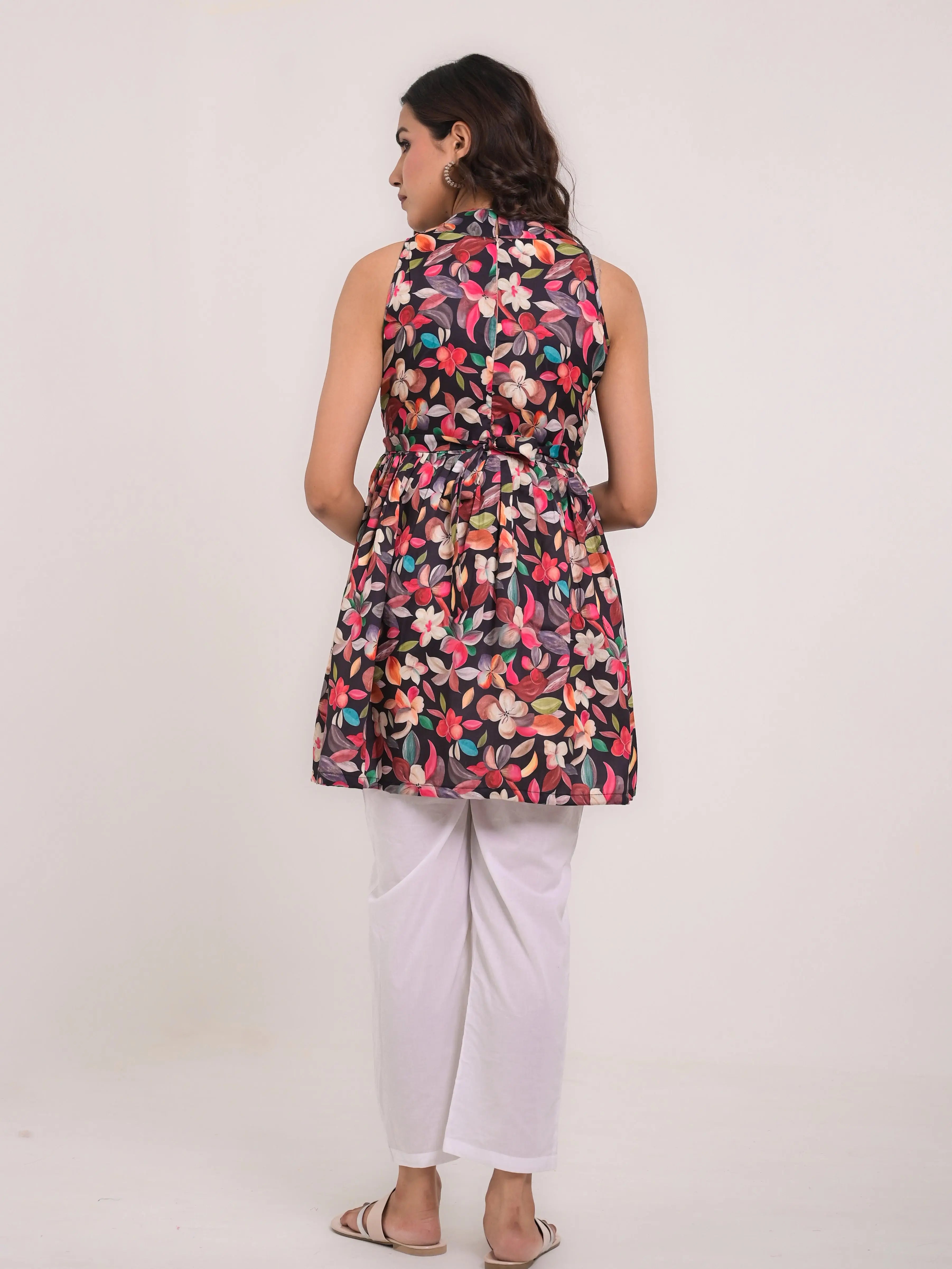 cotton printed flaired top for feeding and maternity purpose mumzhug