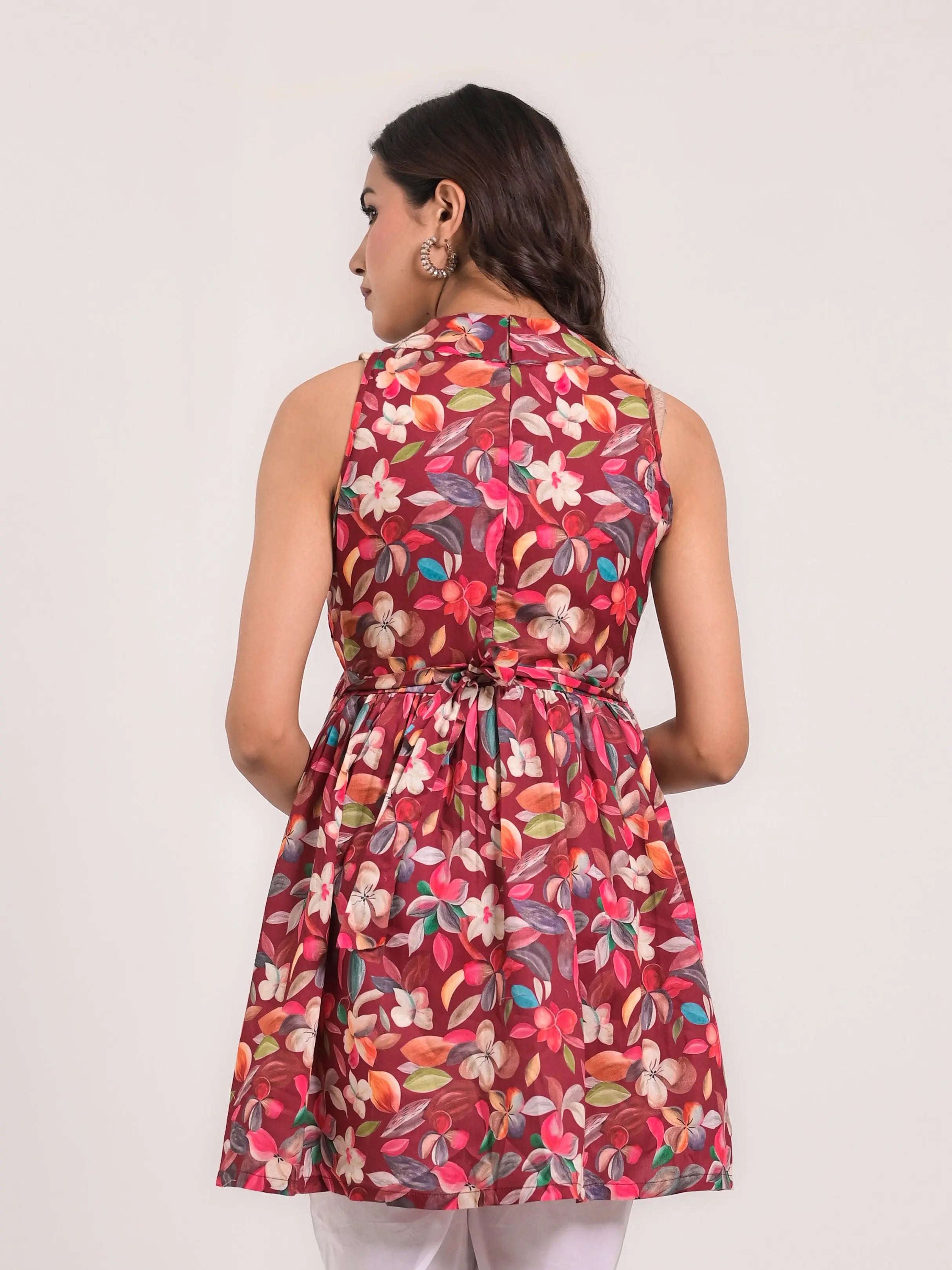 cotton printed flaired top for feeding and maternity purpose mumzhug