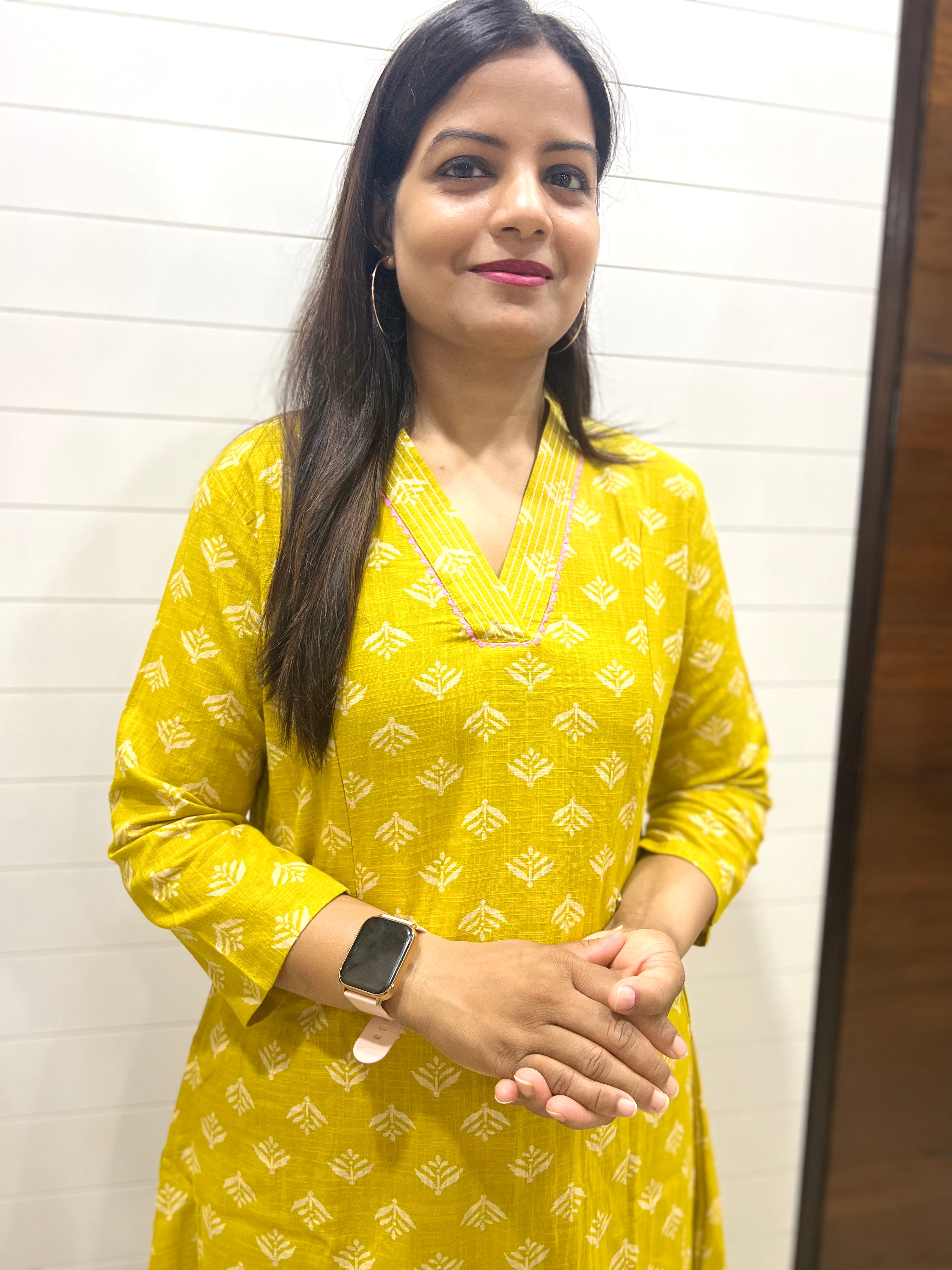 Pure Cotton Printed Feeding Kurta