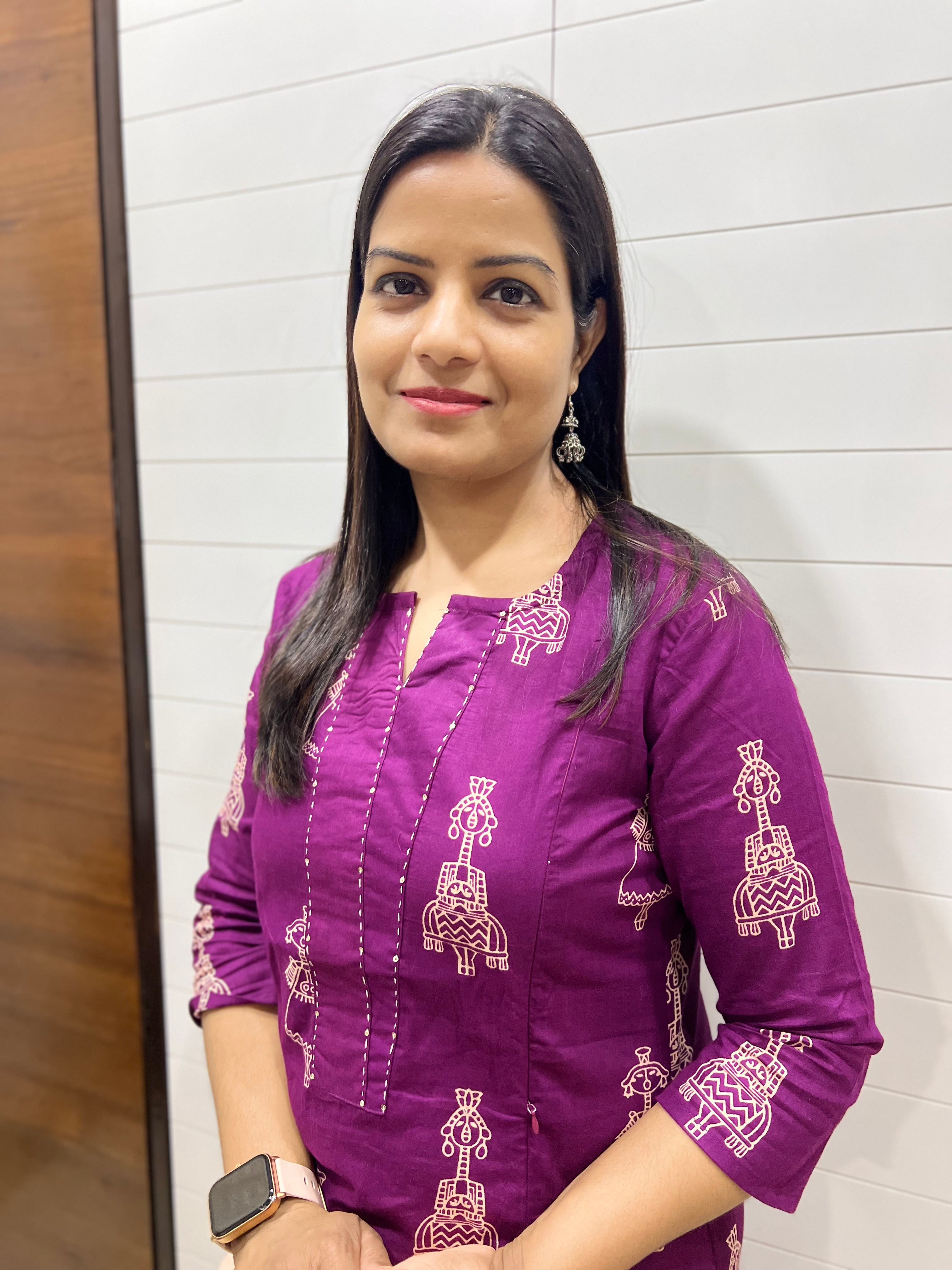 Mumzhug Wine Pure Cotton Feeding Kurta