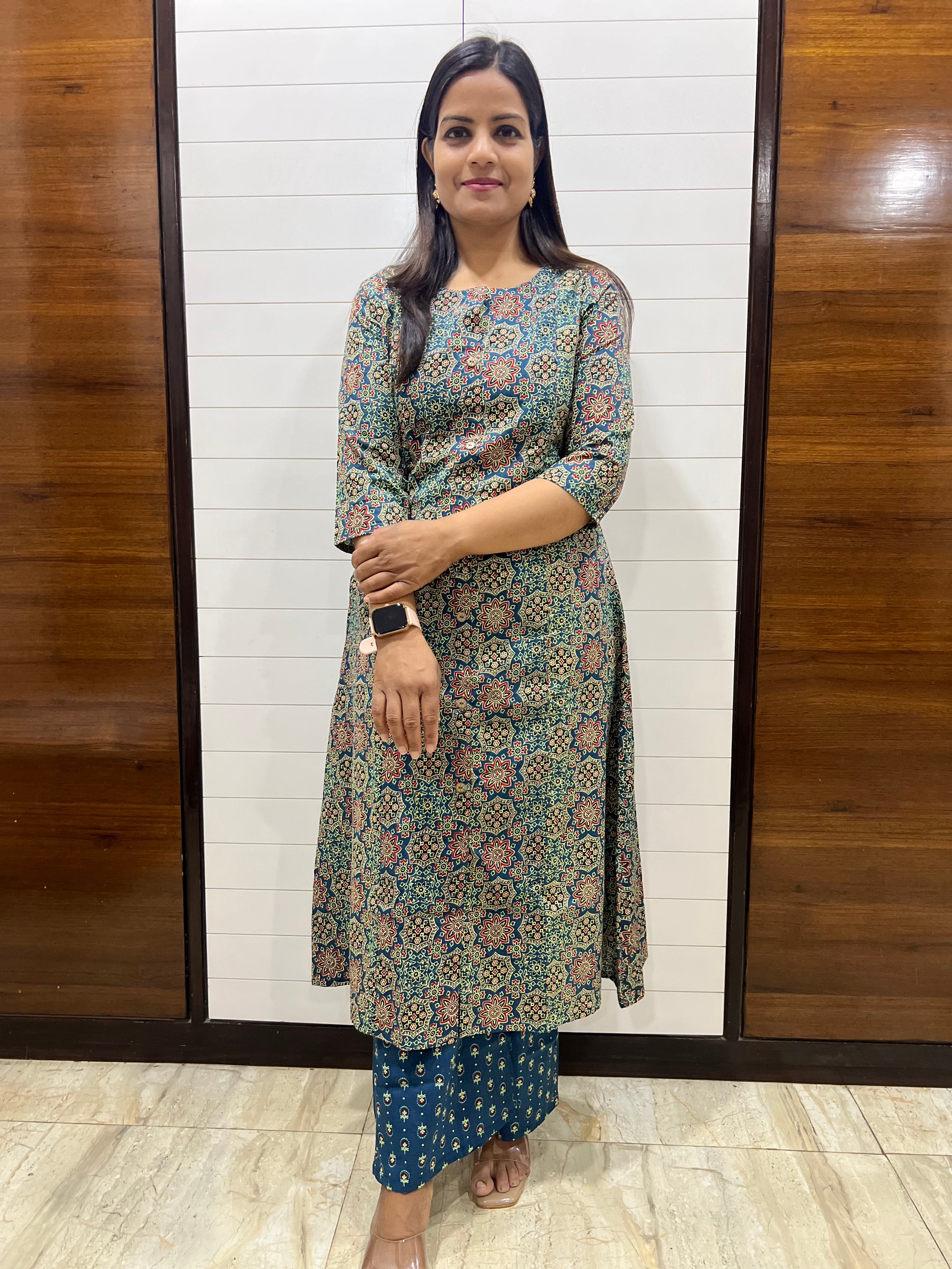 # NEW LAUNCH mumzhug pure cotton BLUE feeding kurta set