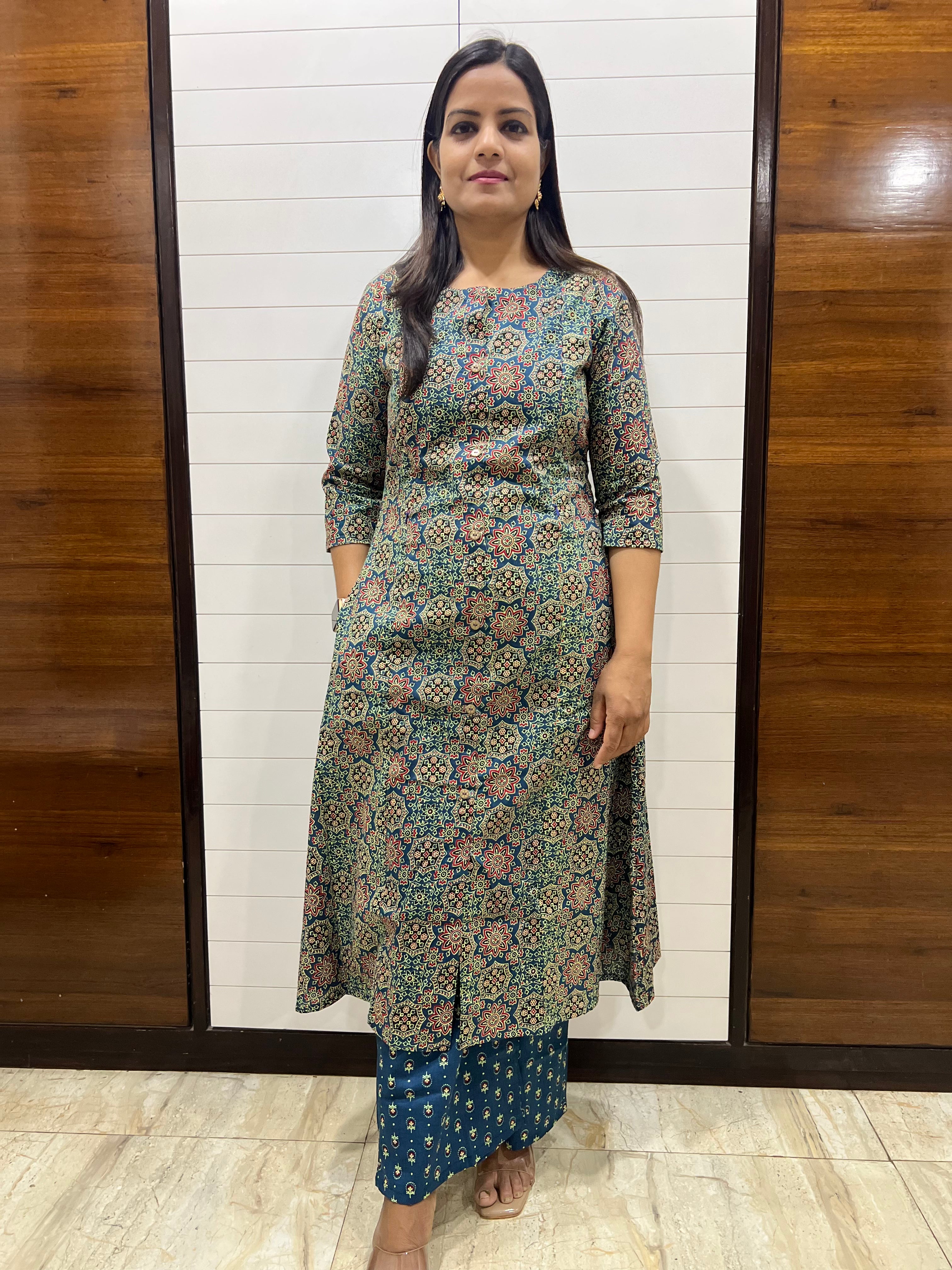 # NEW LAUNCH mumzhug pure cotton BLUE feeding kurta set