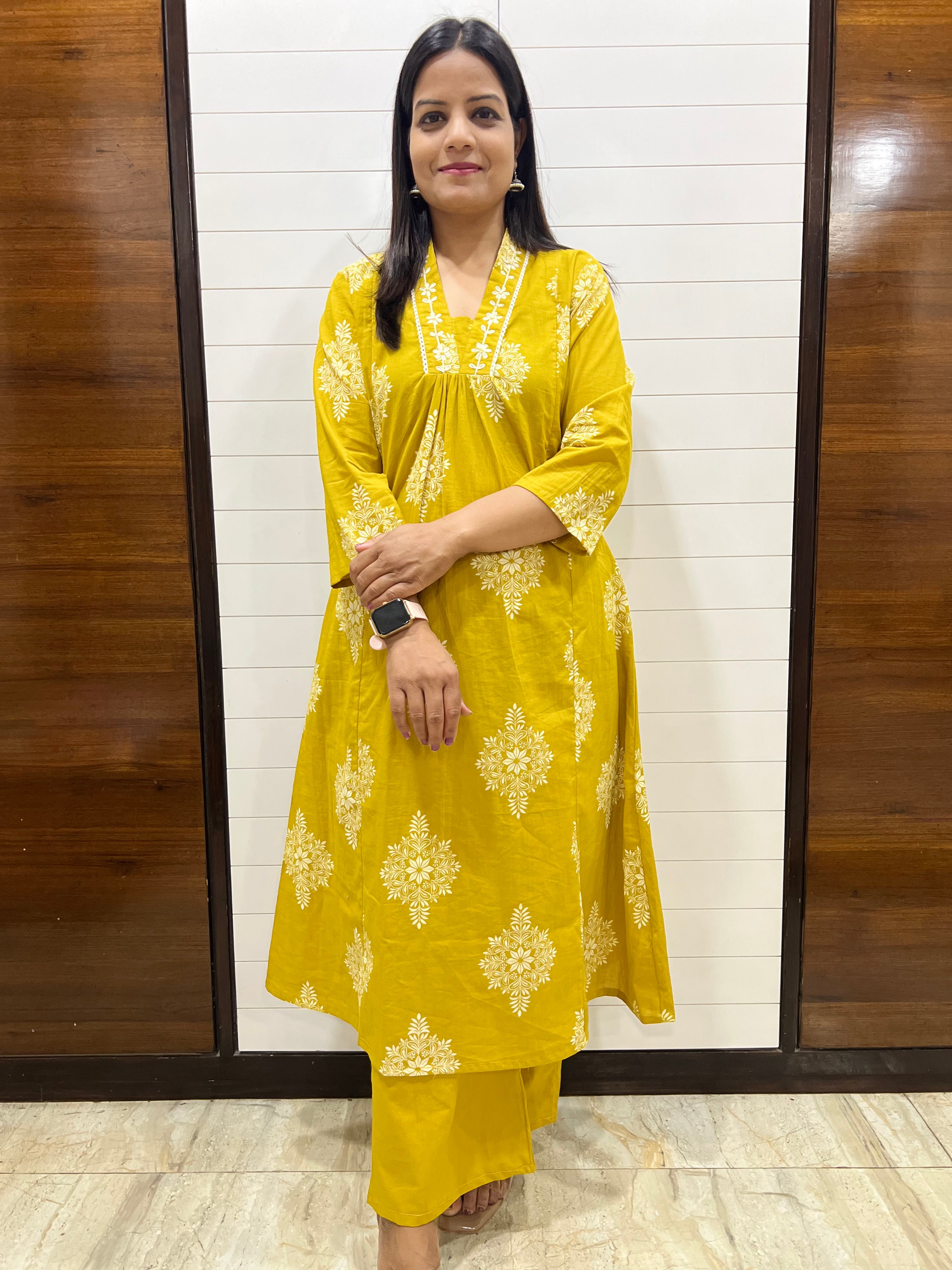 #NEW LAUNCH. Mumzhug mustard pure premium cotton feeding kurta set DISPATCHING START FROM-5TH MAY