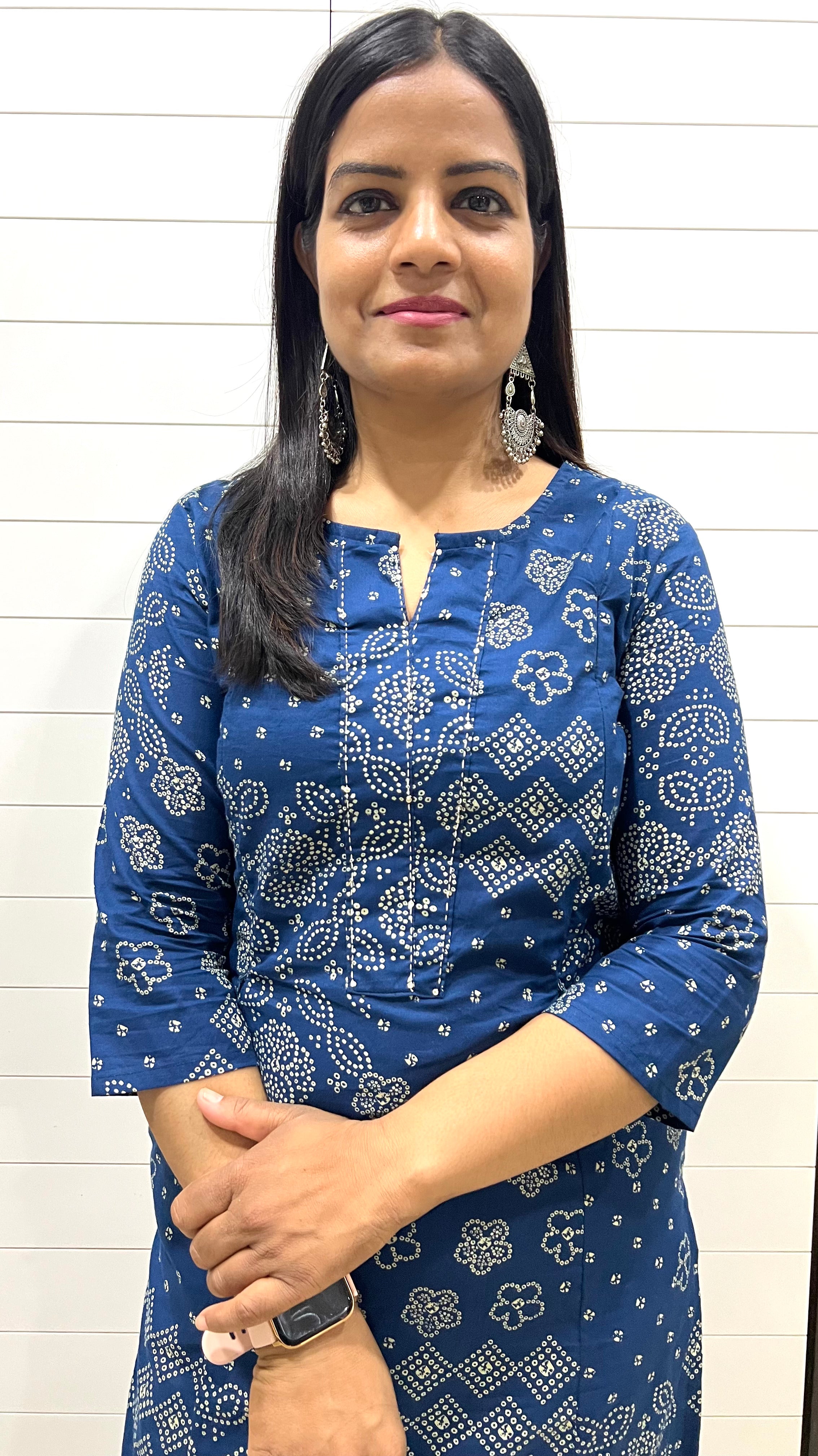 Mumzhug pure cotton blue feeding kurta
