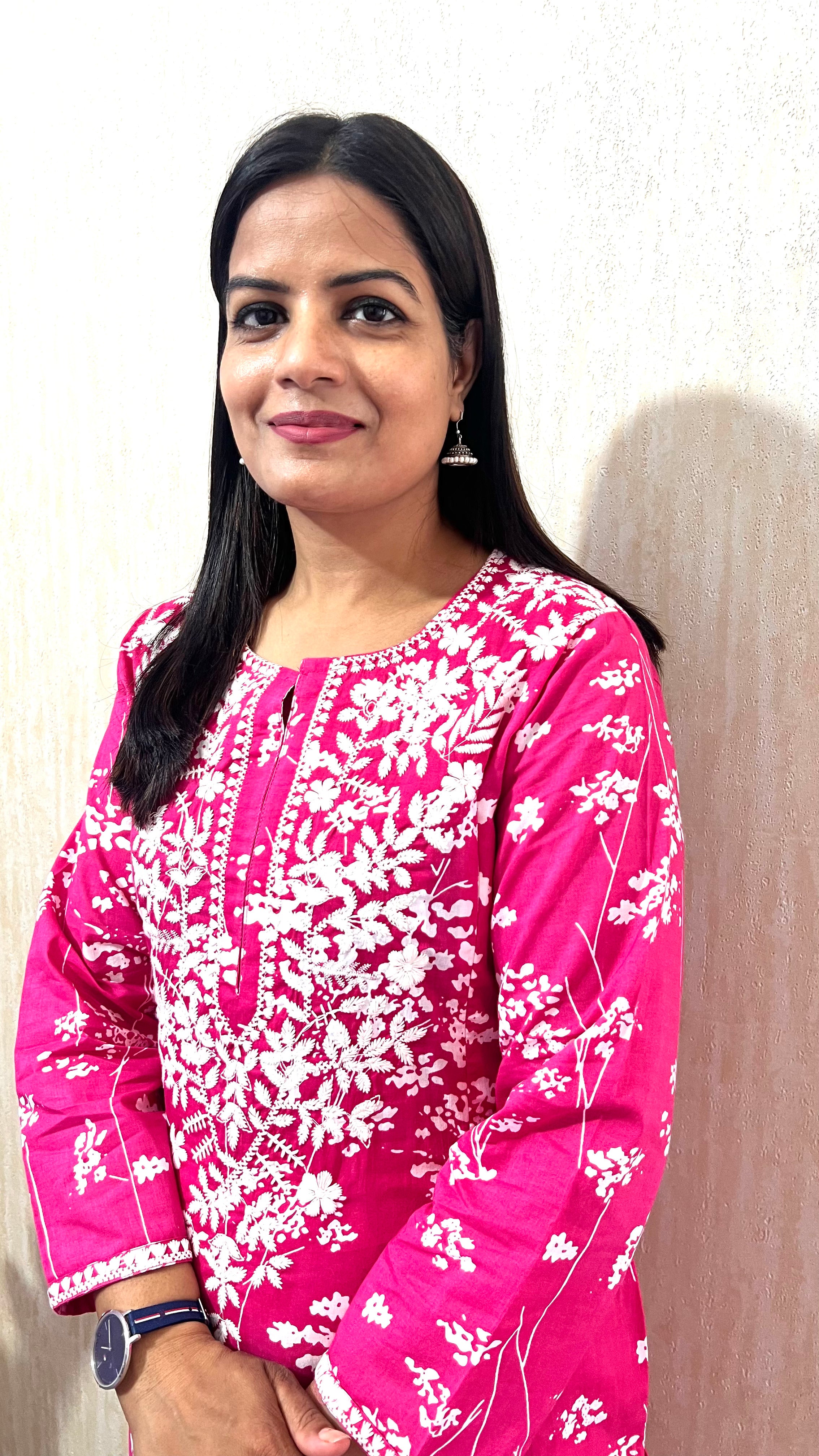 MUMZHUG Coral Blossom™ Pure Cotton Gajri Embroidered Feeding Kurta & Pant Set for Women | Soft Nursing Wear