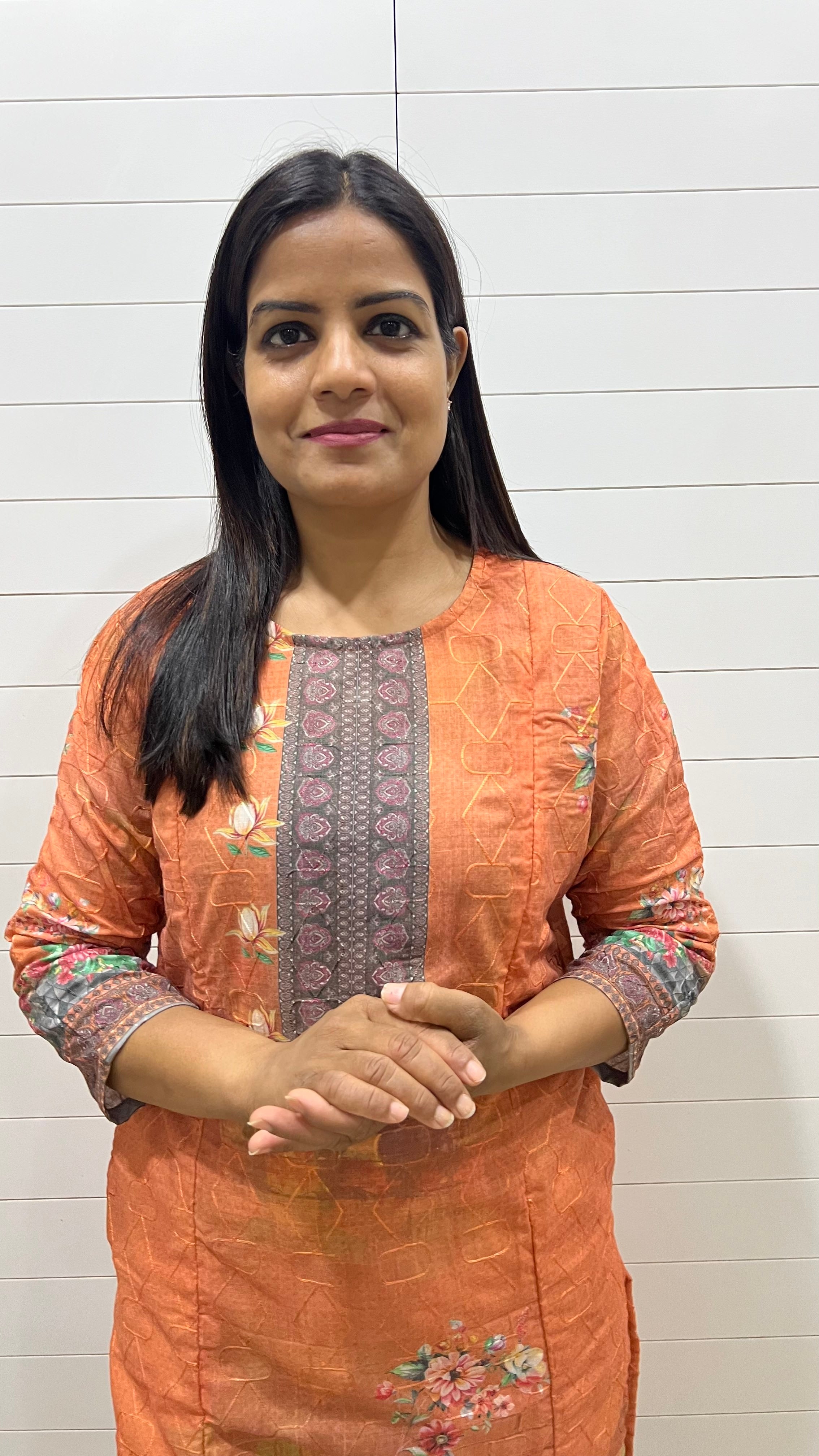 MUMZHUG Orange Blend Cotton Digital Print Feeding Kurta | Maternity & Nursing Wear for Women