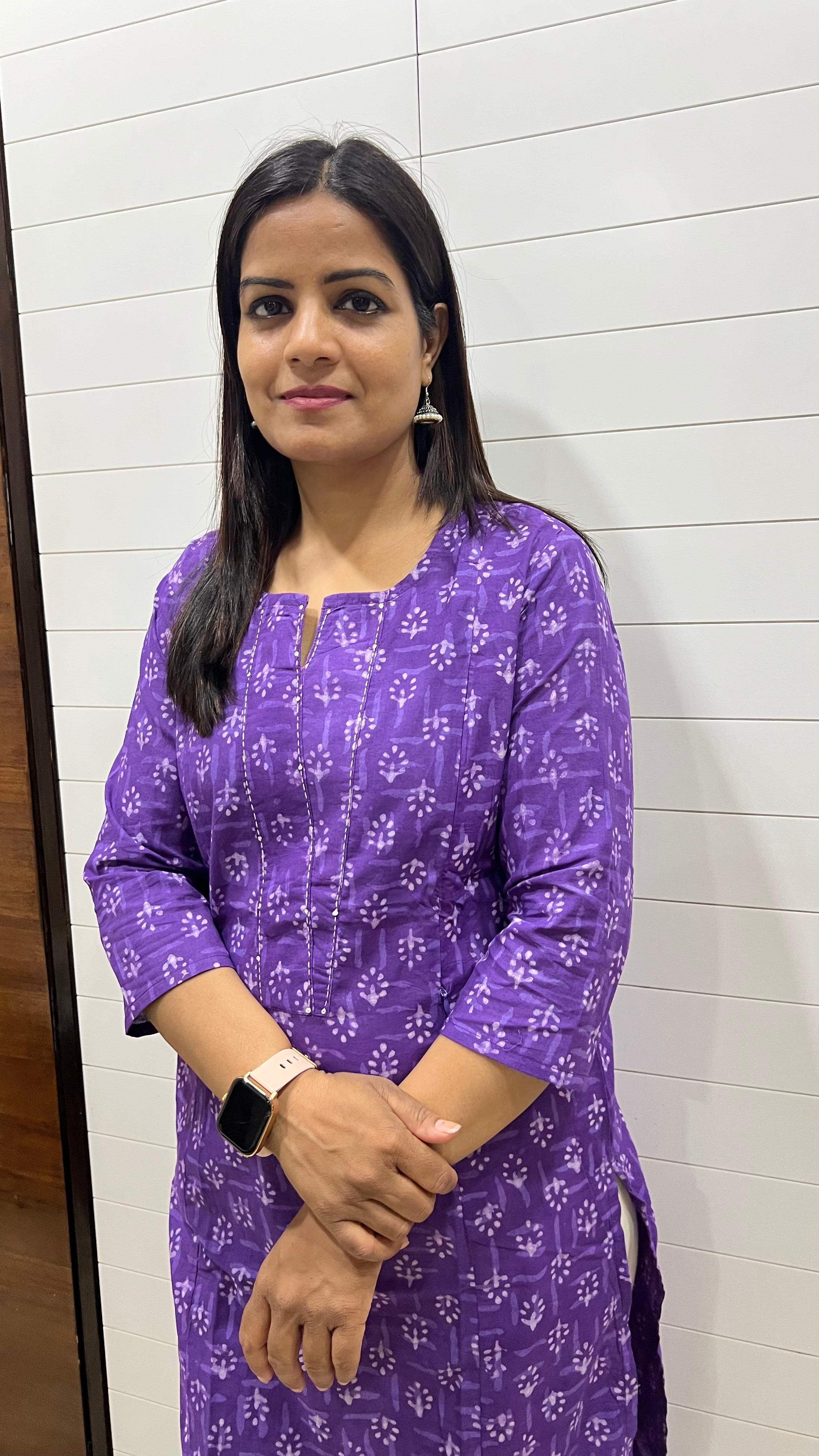 MUMZHUG Lavender Pure Handblock Cotton Print Feeding Kurta | Soft Maternity & Nursing Wear for Women