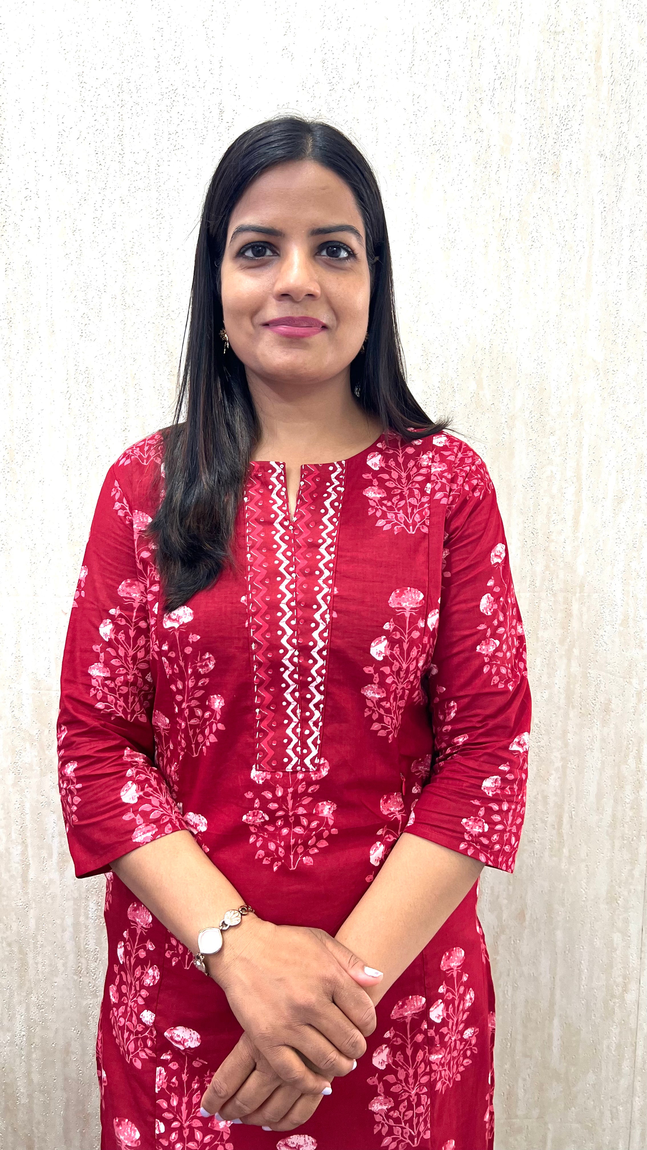 MUMZHUG Pure Cotton Jaipuri Print Feeding Kurta – Red Floral | Maternity & Nursing Wear