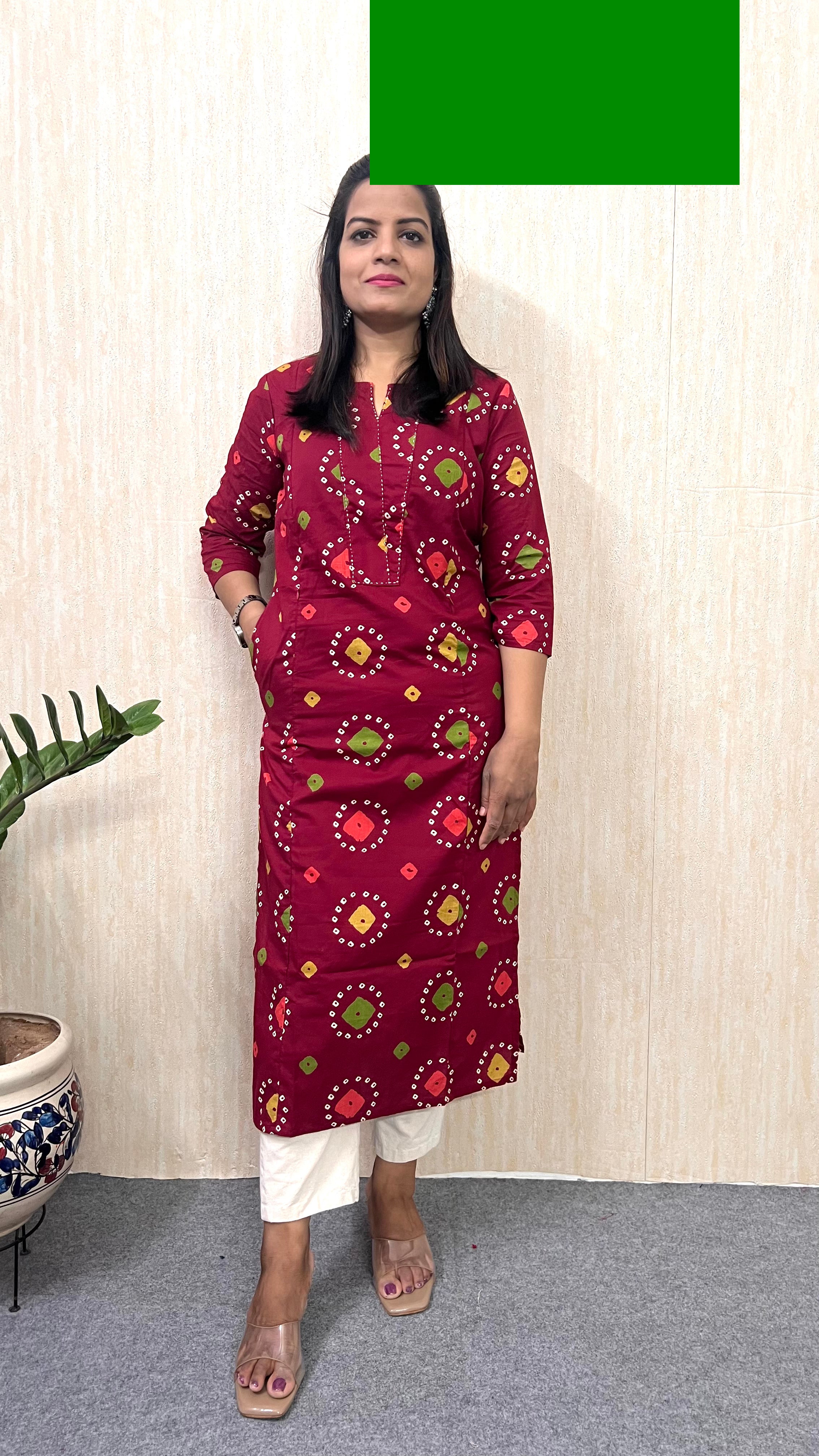 Mumzhug Maroon Batik Bloom β Pure Cotton Feeding Kurta-Dispatching starts from 22nd August 2026.