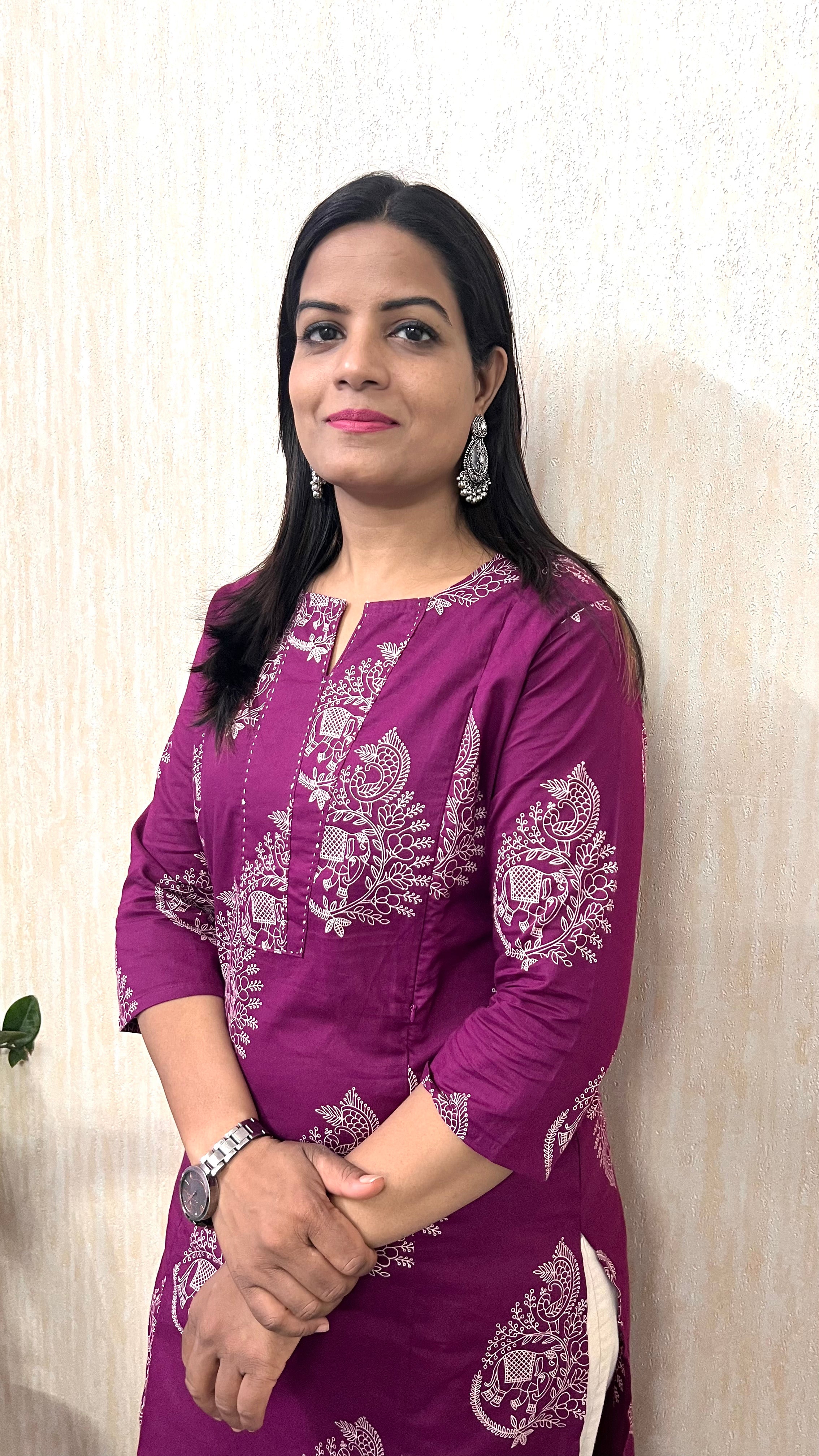 Mumzhug Wine Elephant β Pure Cotton Jaipuri Feeding Kurta-Dispatching starts from 22nd August 2026.