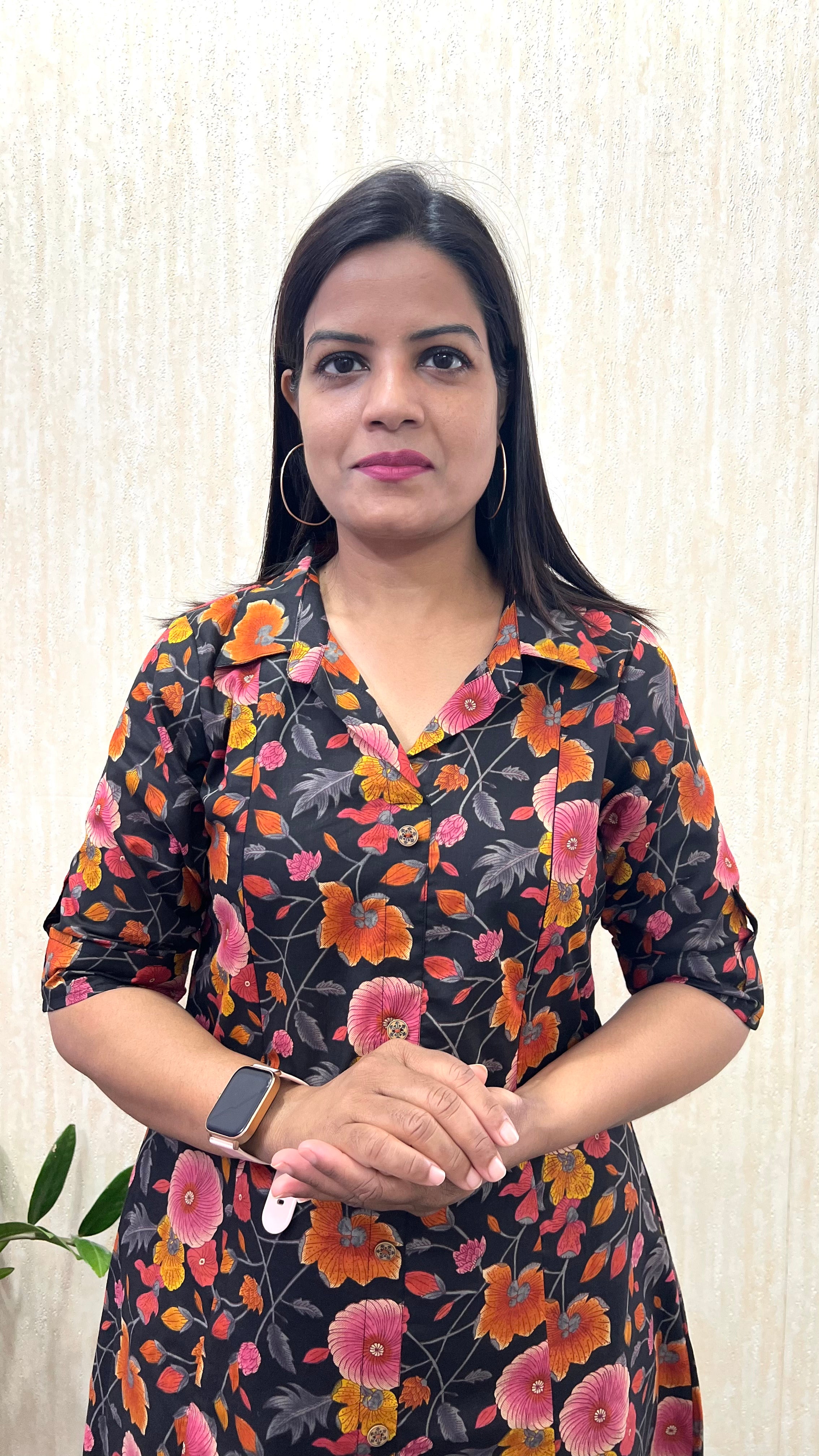 Mumzhug “Gulnaar Bloom” Black Jaipuri Print Pure Cotton Feeding & Maternity Co-ord Set
