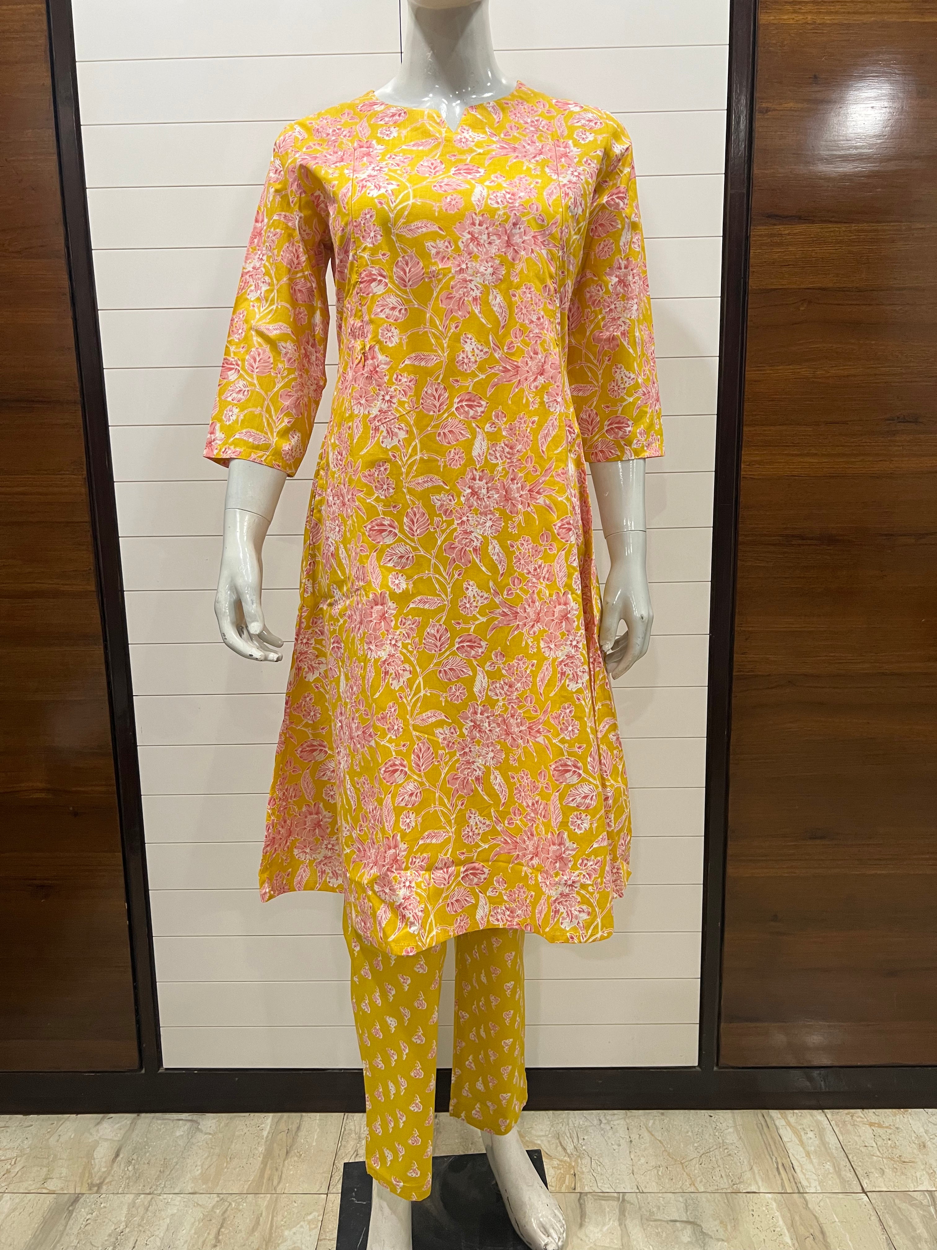 Pure Cotton Printed A-line Co-Ord Sets for Feeding and Maternity Purpose