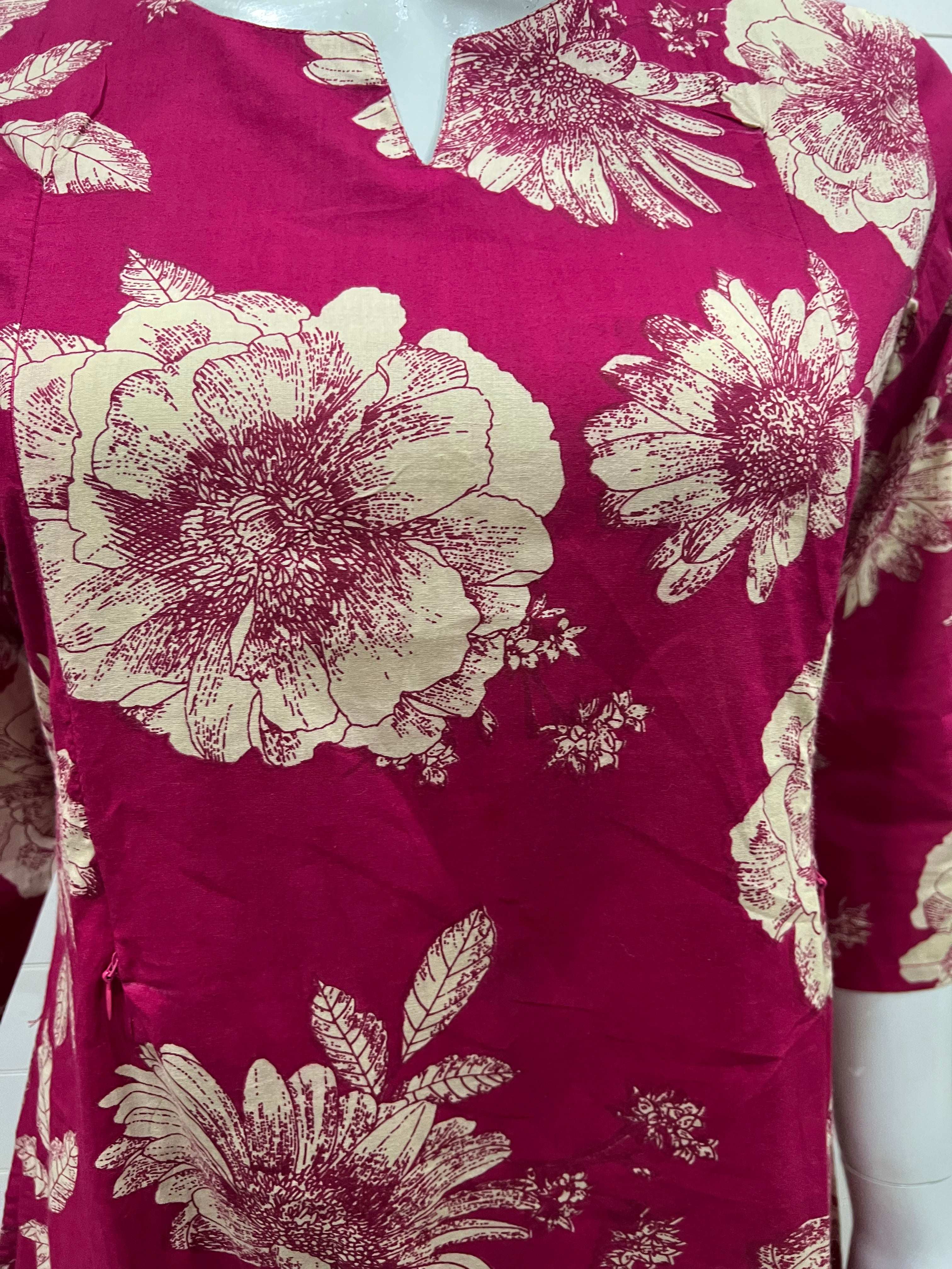 Pure Cotton Printed A-line Co-Ord Sets for Feeding and Maternity Purpose