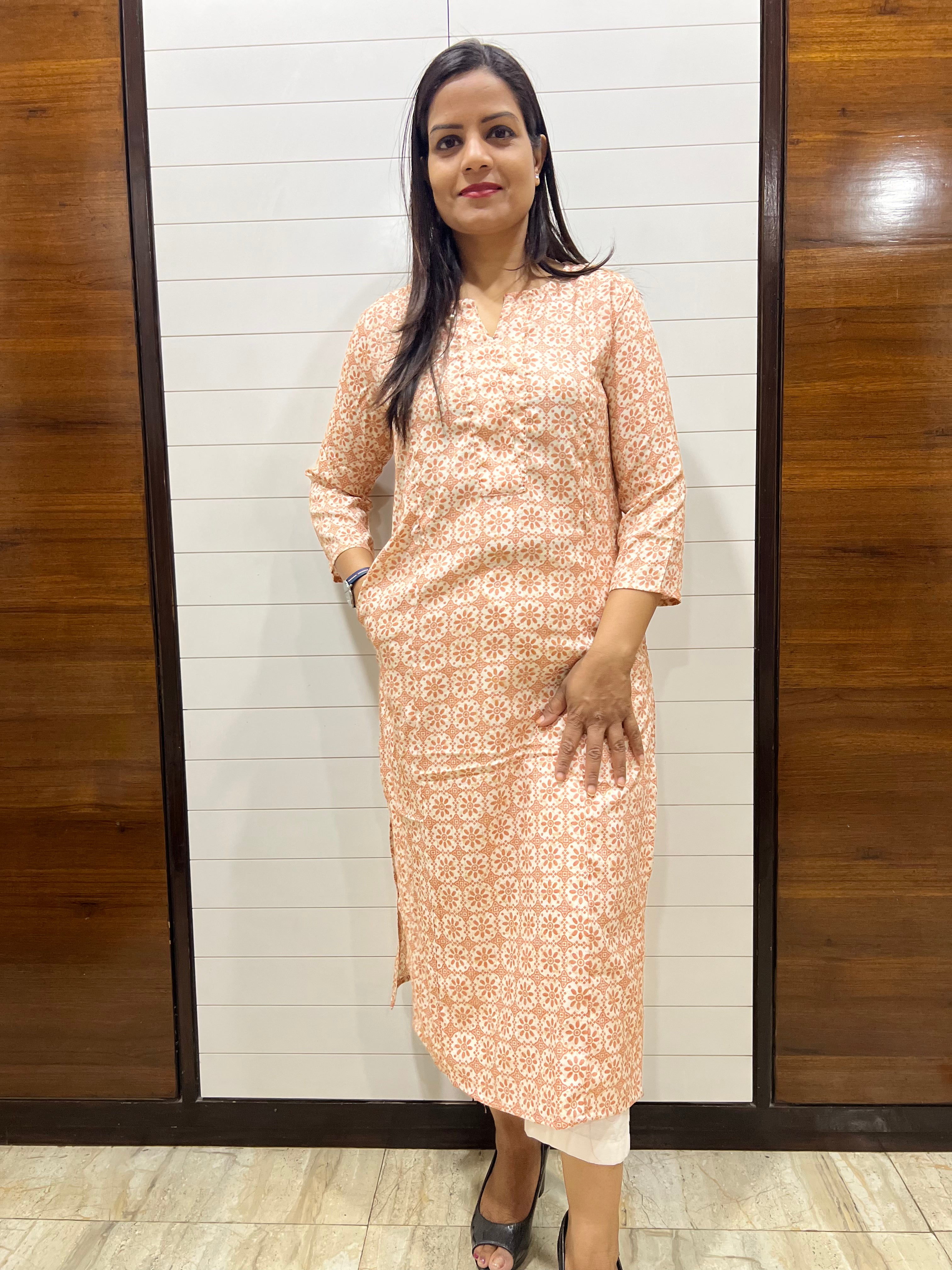 Mumzhug Viscose Rayon Feeding Kurta