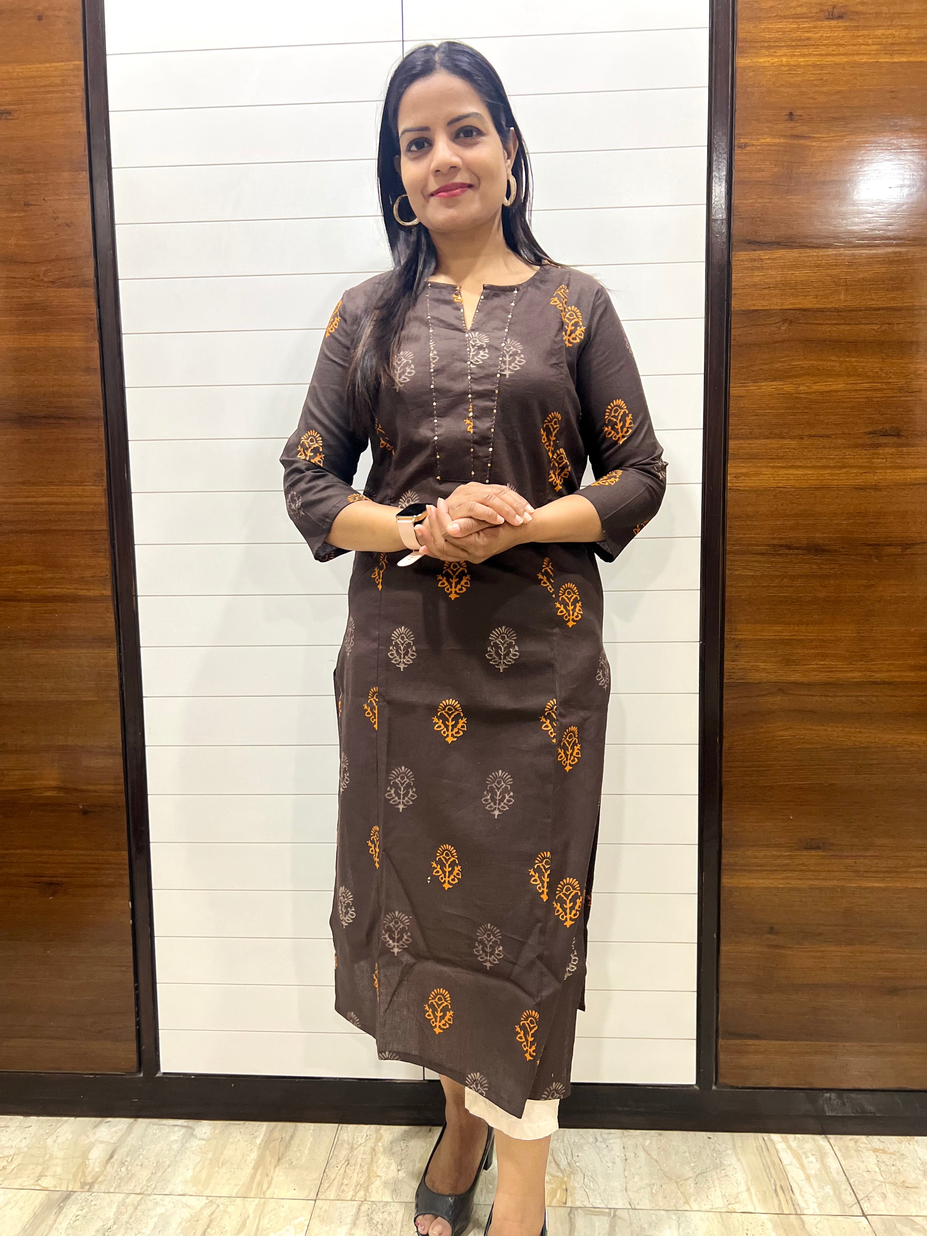 Mumzhug Pure Cotton Jaipuri Print Feeding Kurta