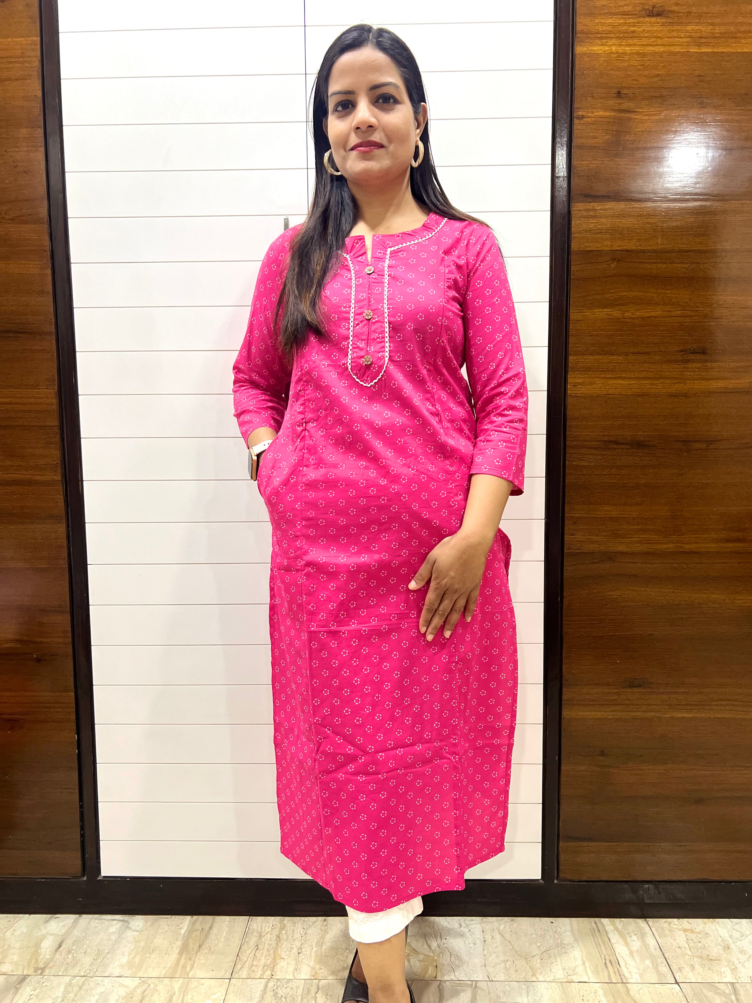 Mumzhug Pure Cotton Jaipuri Print Feeding Kurta