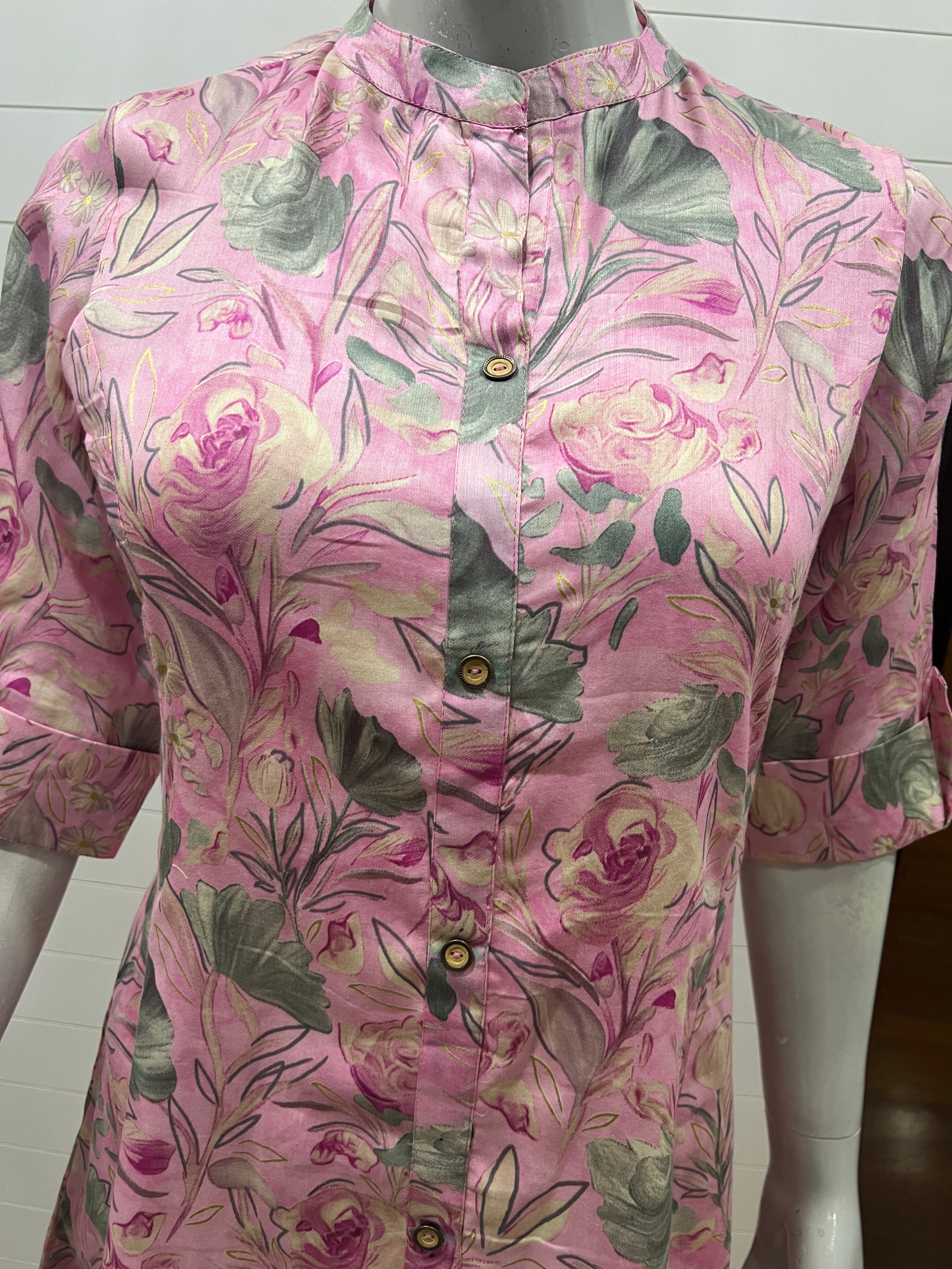 Premium Blend Cotton Printed A-line Feeding Cord Set