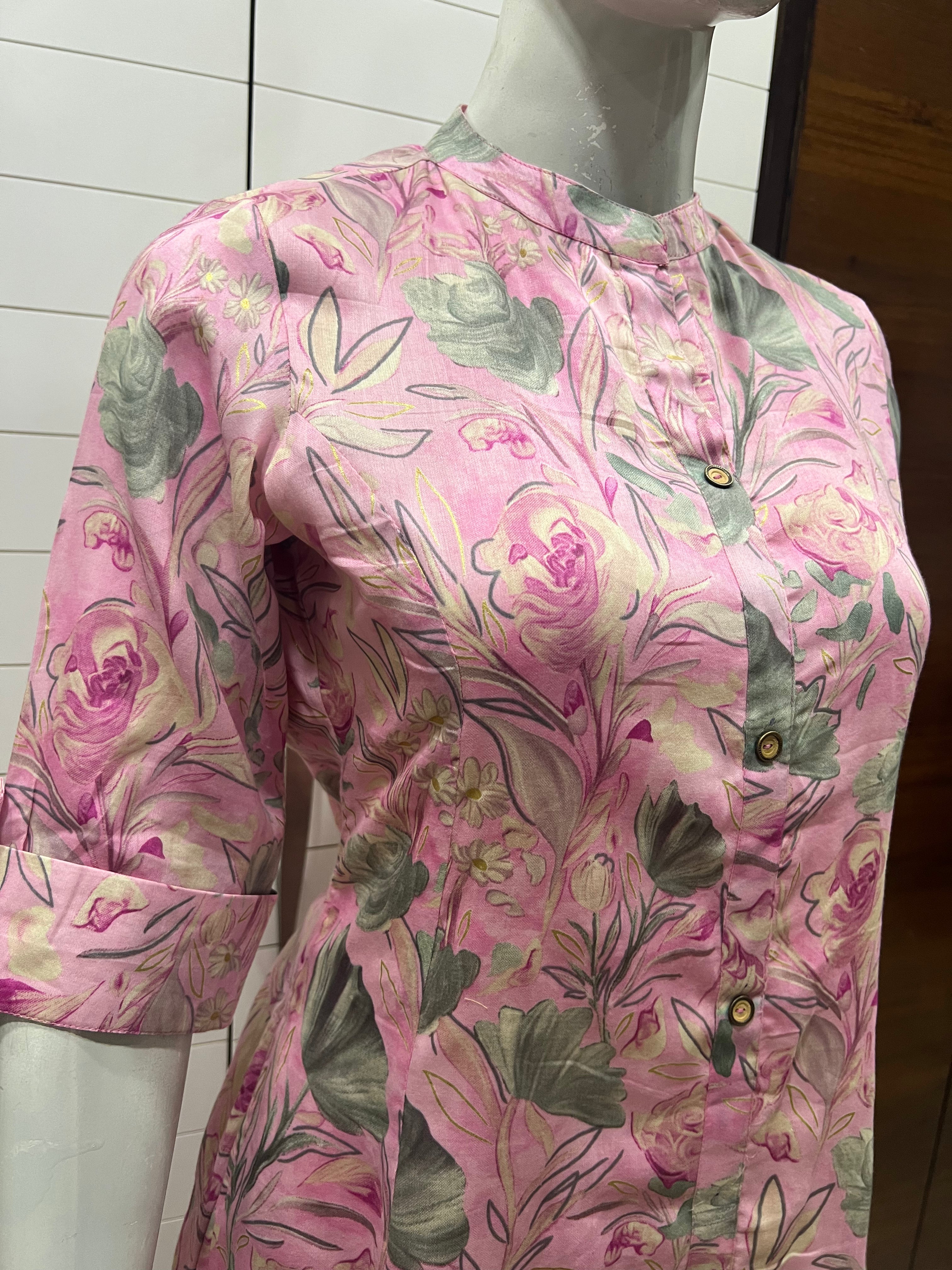 Premium Blend Cotton Printed A-line Feeding Cord Set