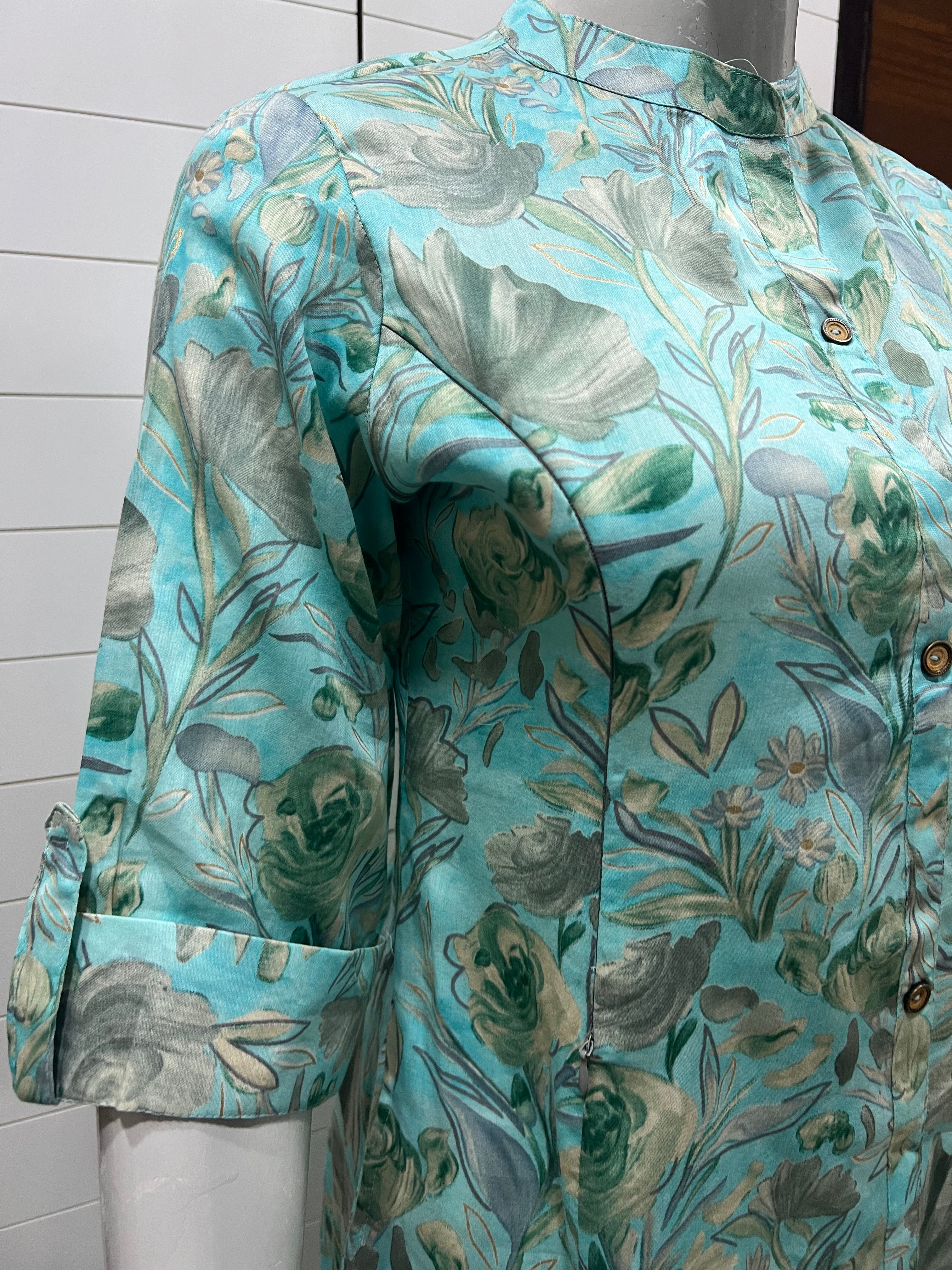 Premium Blend Cotton Printed A-line Feeding Cord Set