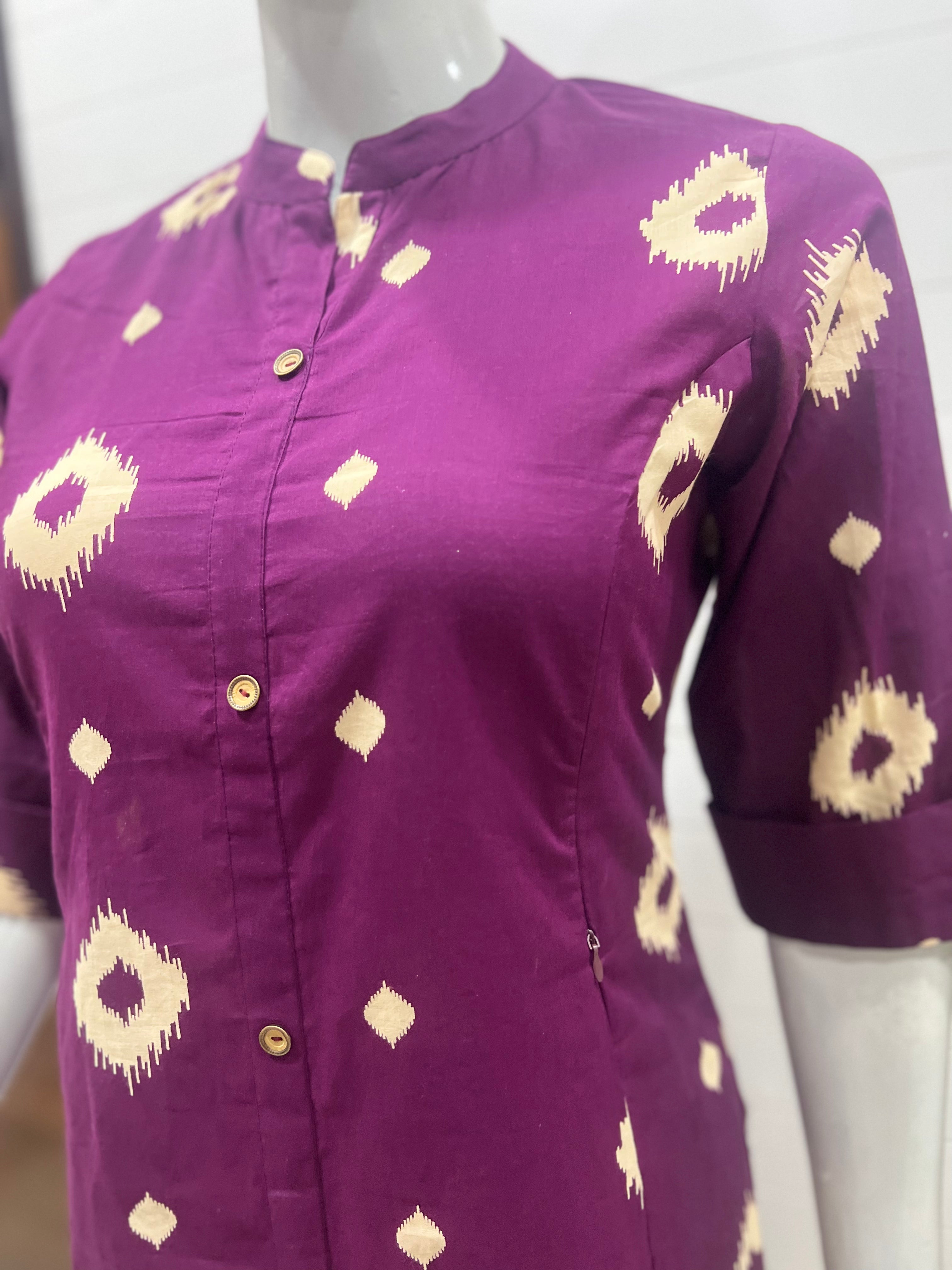 Pure Cotton Printed A-line Cord Set