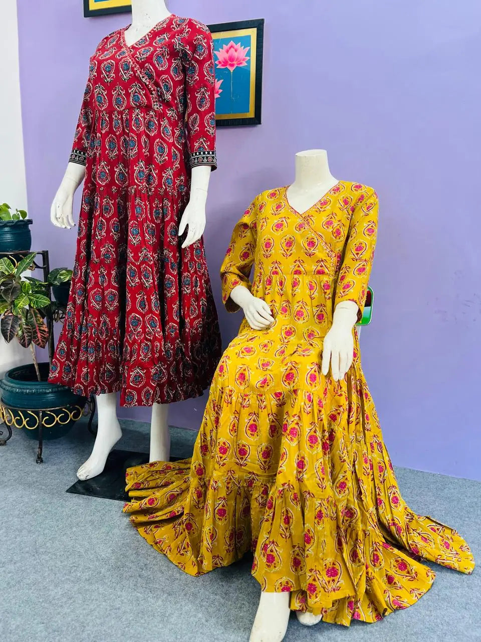 MAROON COLORED COTTON PRINTED FEEDING AND MATERNITY DRESS mumzhug Maternity Gown