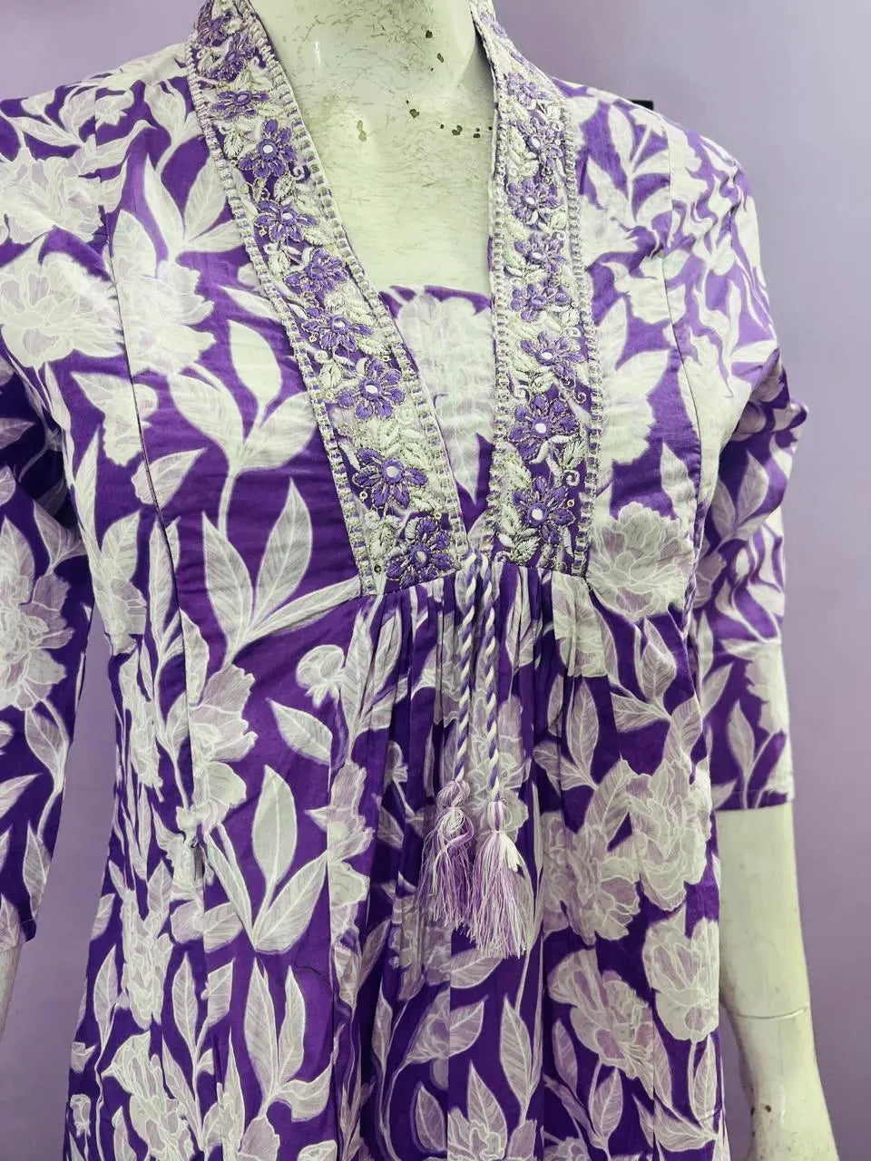 MUMZHUG PRINTED COTTON EMBROIDERED KURTA PANT AND DUPATTA SET FOR FEEDING AND MATERNITY PURPOSE mumzhug Feeding suit set