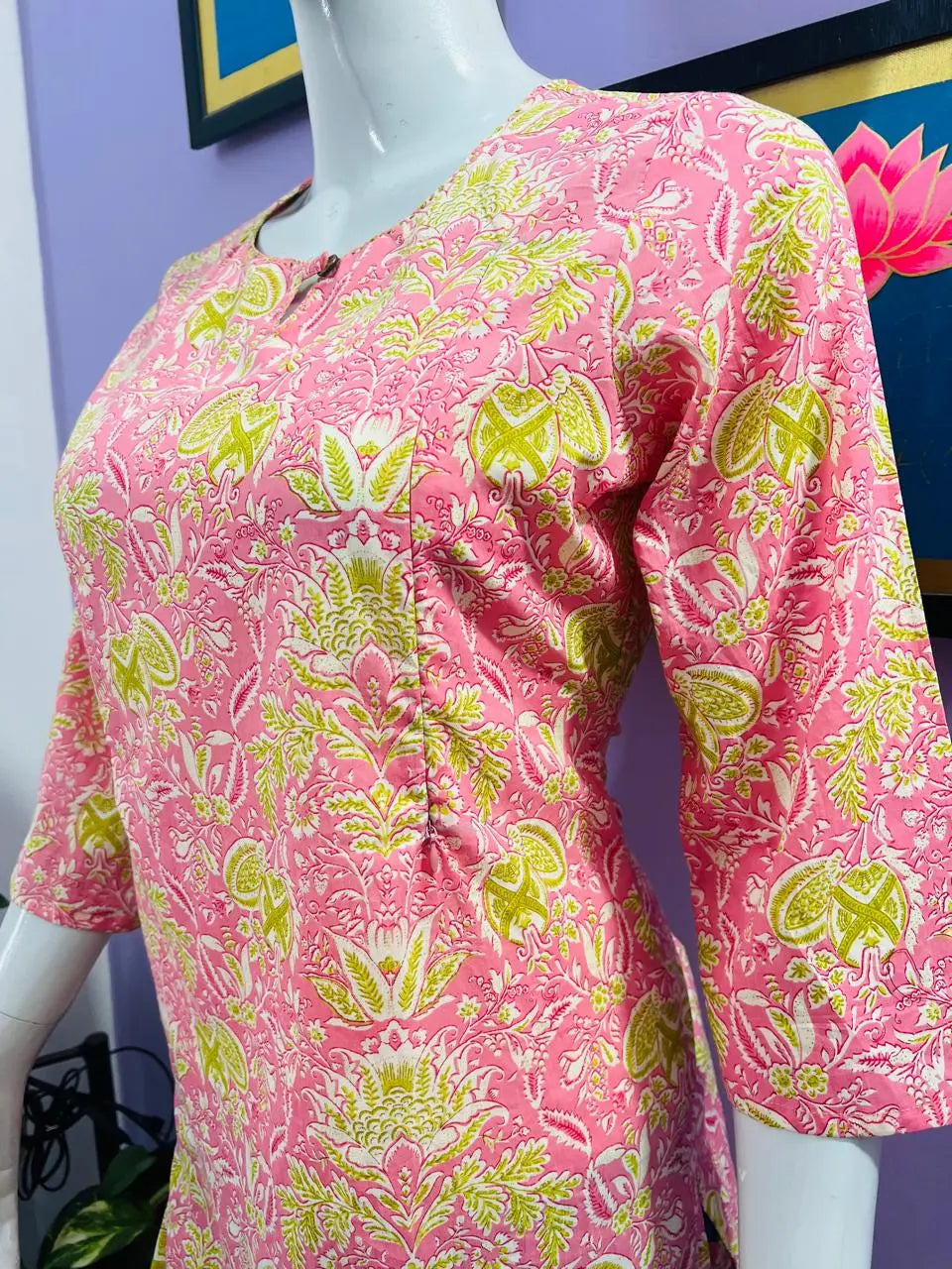 PURE COTTON PRINTED FEEDING KURTA WITH SIDE POCKET mumzhug