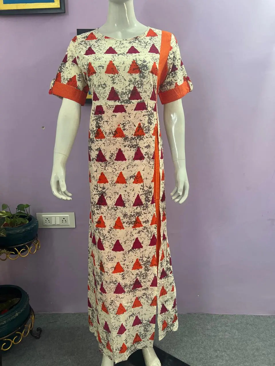 COTTON FEEDING KURTA WITH BOTH SIDE FEEDING ZIPPER mumzhug