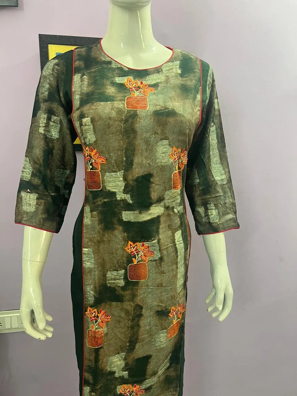 SOFT VISCOSE RAYON EMBROIDED FEEDING KURTA WITH BOTH SIDE FEEDING ZIPPER mumzhug
