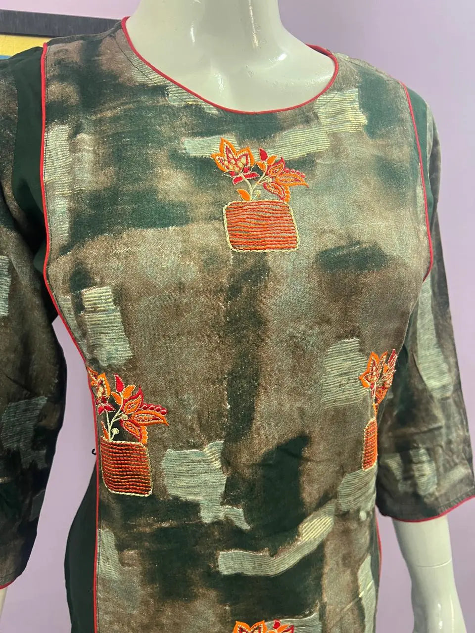 SOFT VISCOSE RAYON EMBROIDED FEEDING KURTA WITH BOTH SIDE FEEDING ZIPPER mumzhug