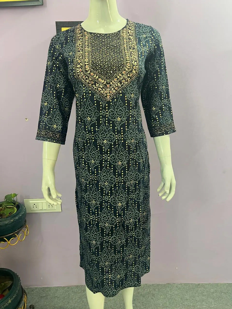 SOFT VISCOSE RAYON EMBROIDED FEEDING KURTA WITH BOTH SIDE FEEDING ZIPPER mumzhug
