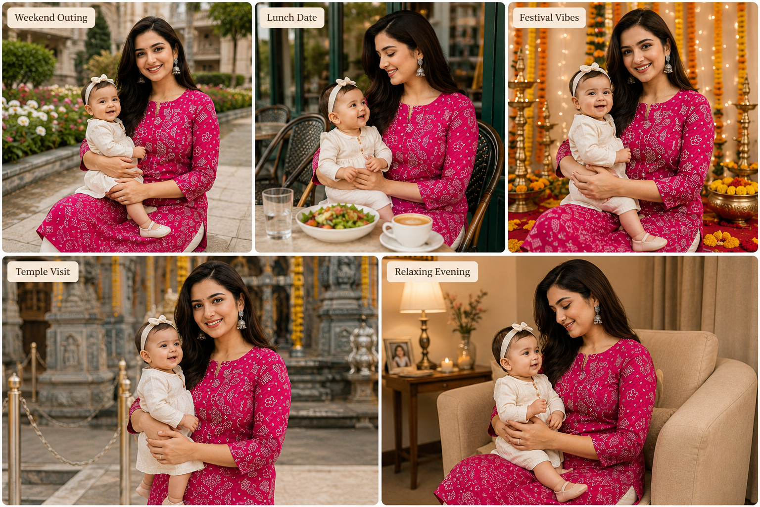 Mumzhug fuchsia pure cotton print feeding kurta