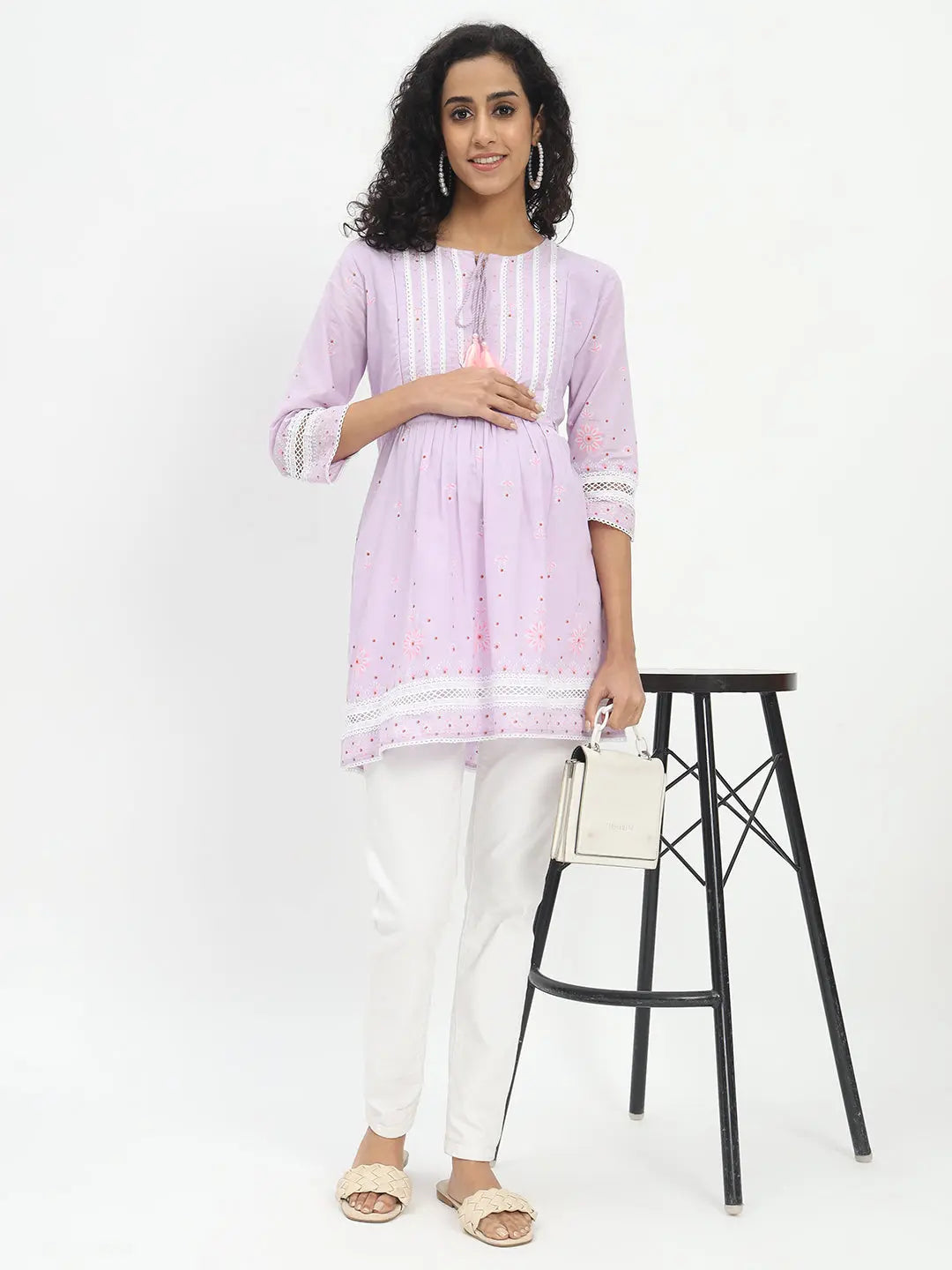 Cotton Printed Tunic For Feeding And Maternity Purpose mumzhug