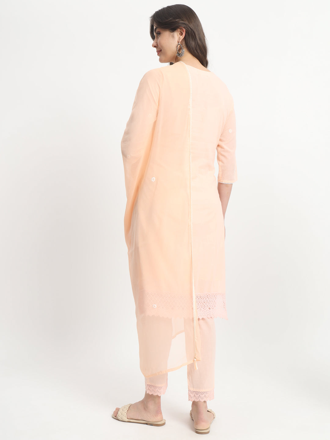 Pure Cotton Embroidered Kurta Pant and Dupatta for Feeding and Maternity Purpose