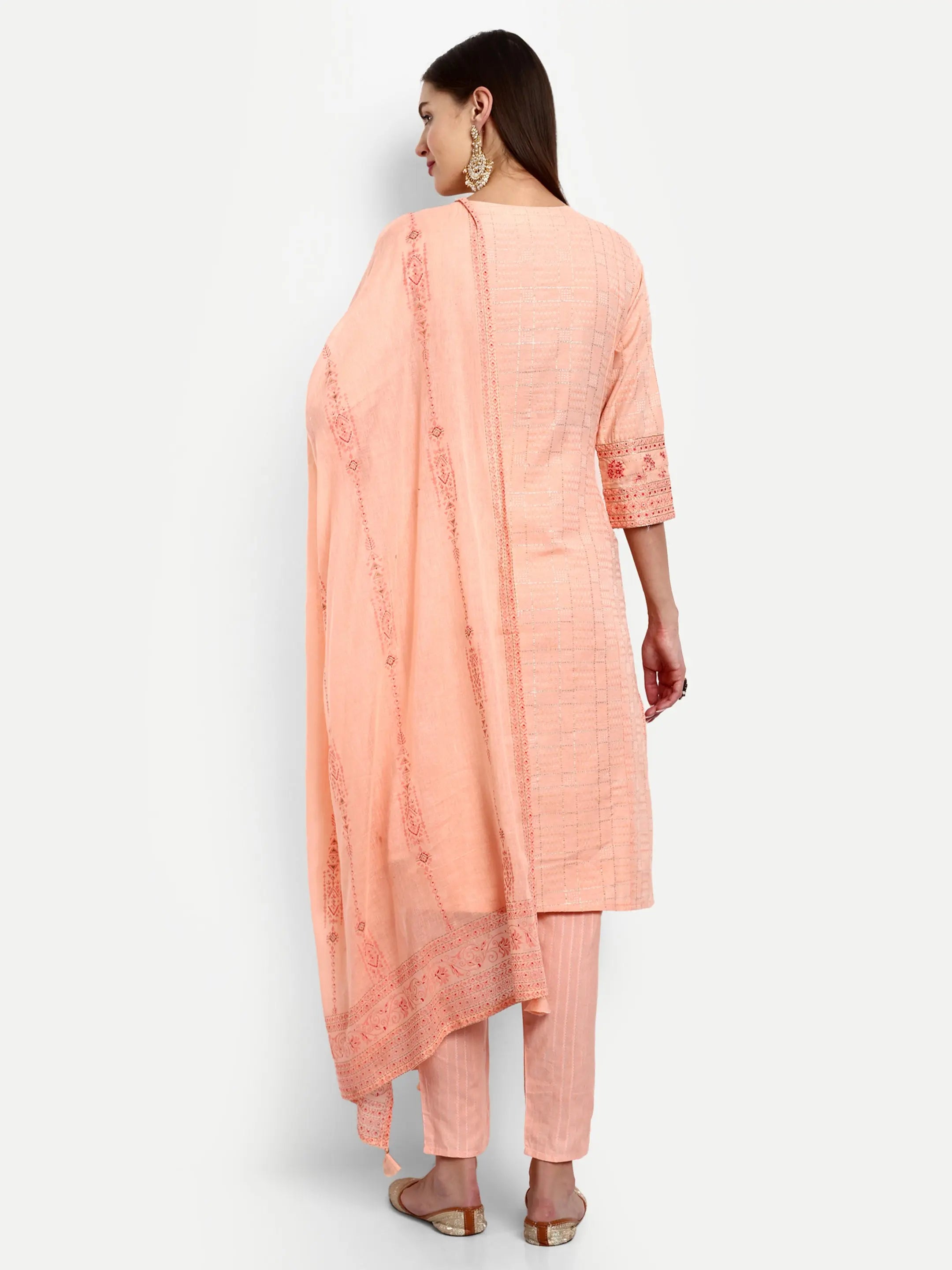 Cotton Lurex Embroided Kurta With Trouser And Dupatta For Feeding And Maternity mumzhug