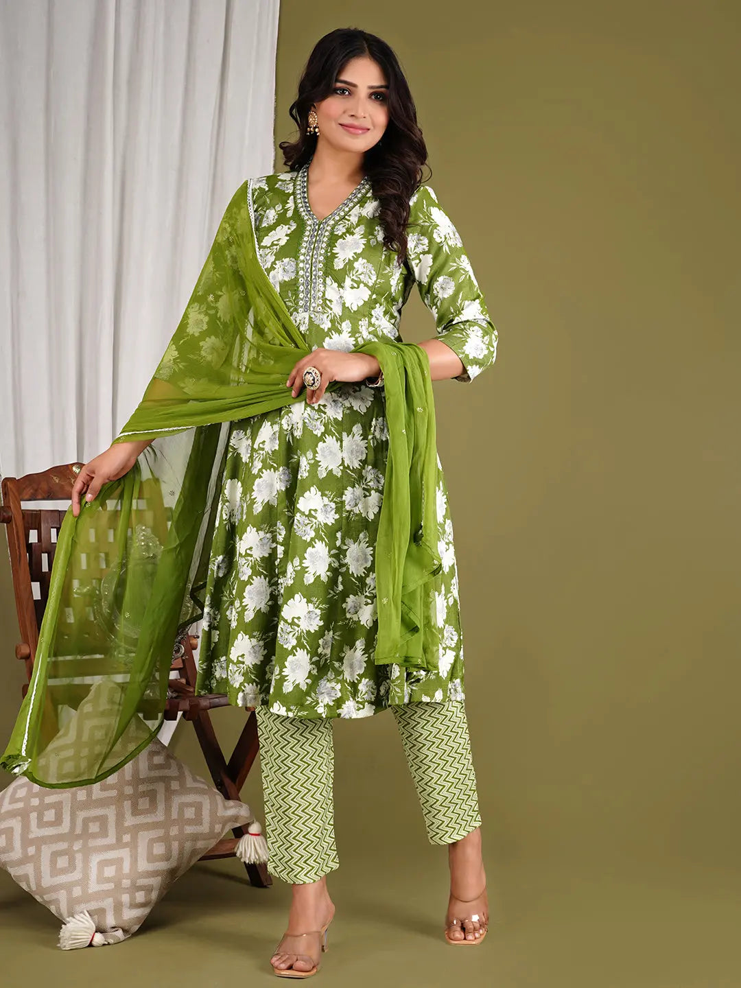 Mumzhug Soft Viscose rayon Embroided Anarkali Set for feeding and maternity purpose mumzhug