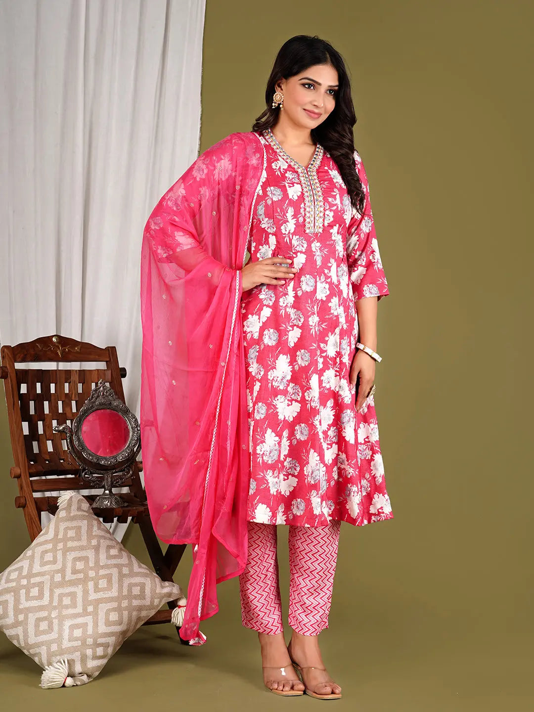 Mumzhug Soft Viscose Rayon Maternity & Nursing Anarkali Suit Set mumzhug