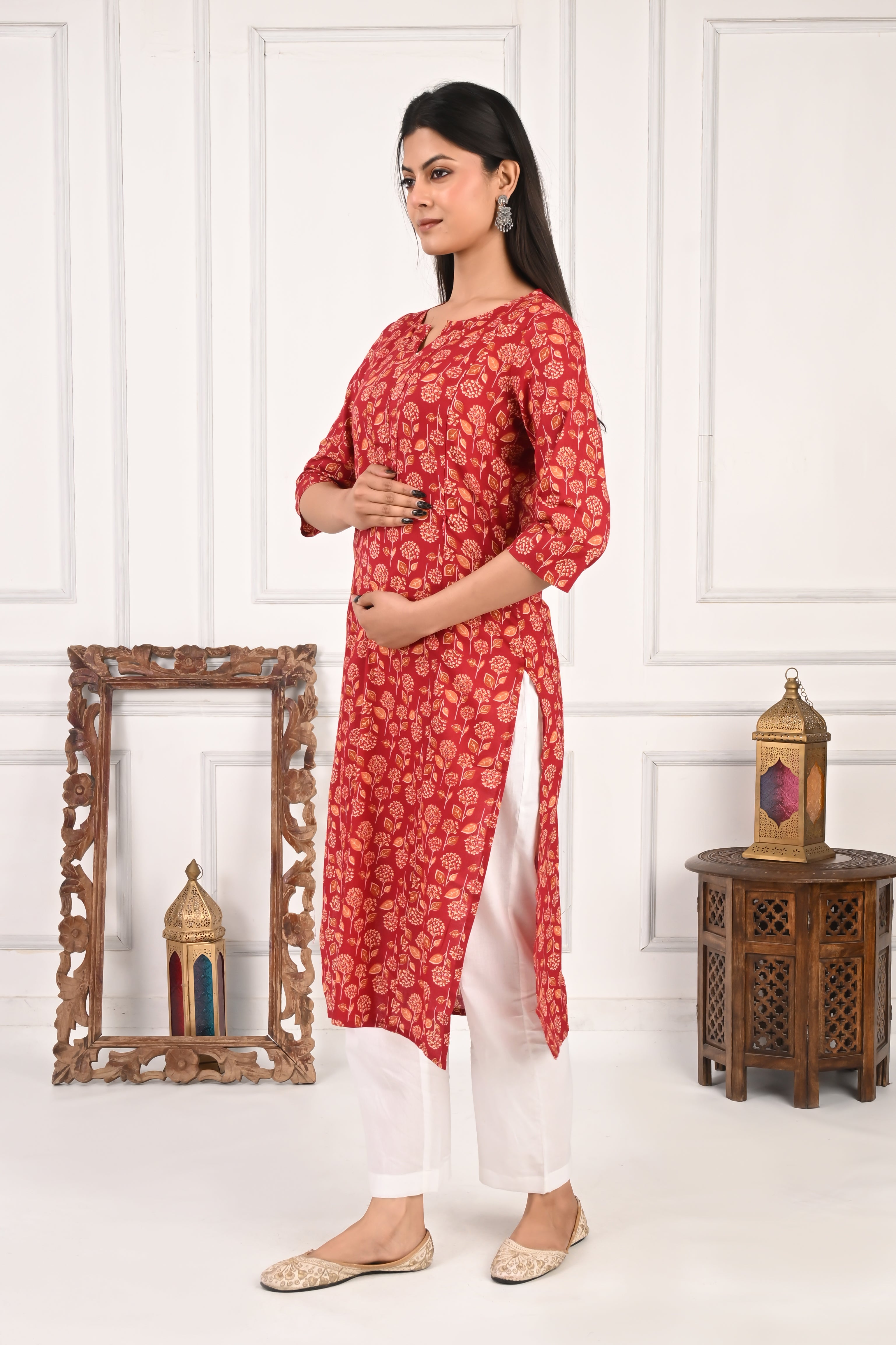 Mumzhug Pure Cotton Feeding Kurta