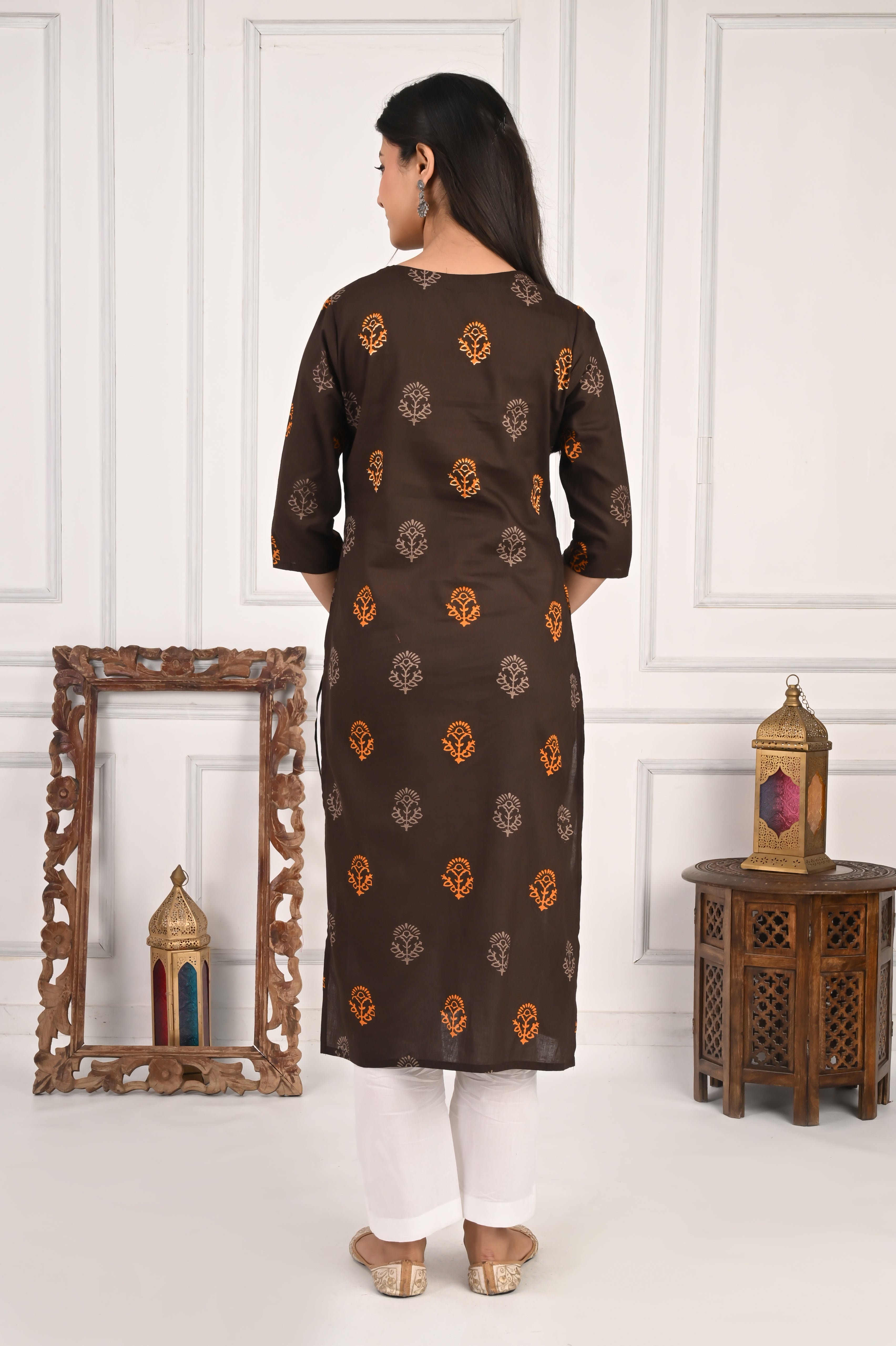 Mumzhug Pure Cotton Jaipuri Print Feeding Kurta