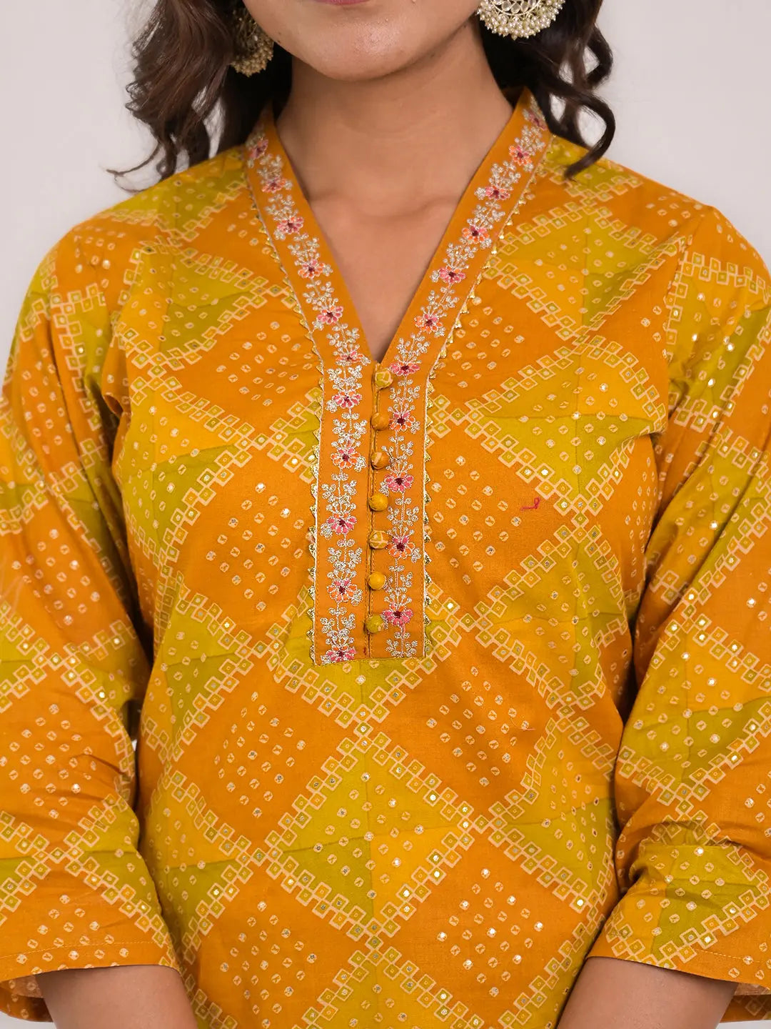 KAVITA GUPTA cotton embroided kurta with pant and dupatta Kavita Gupta