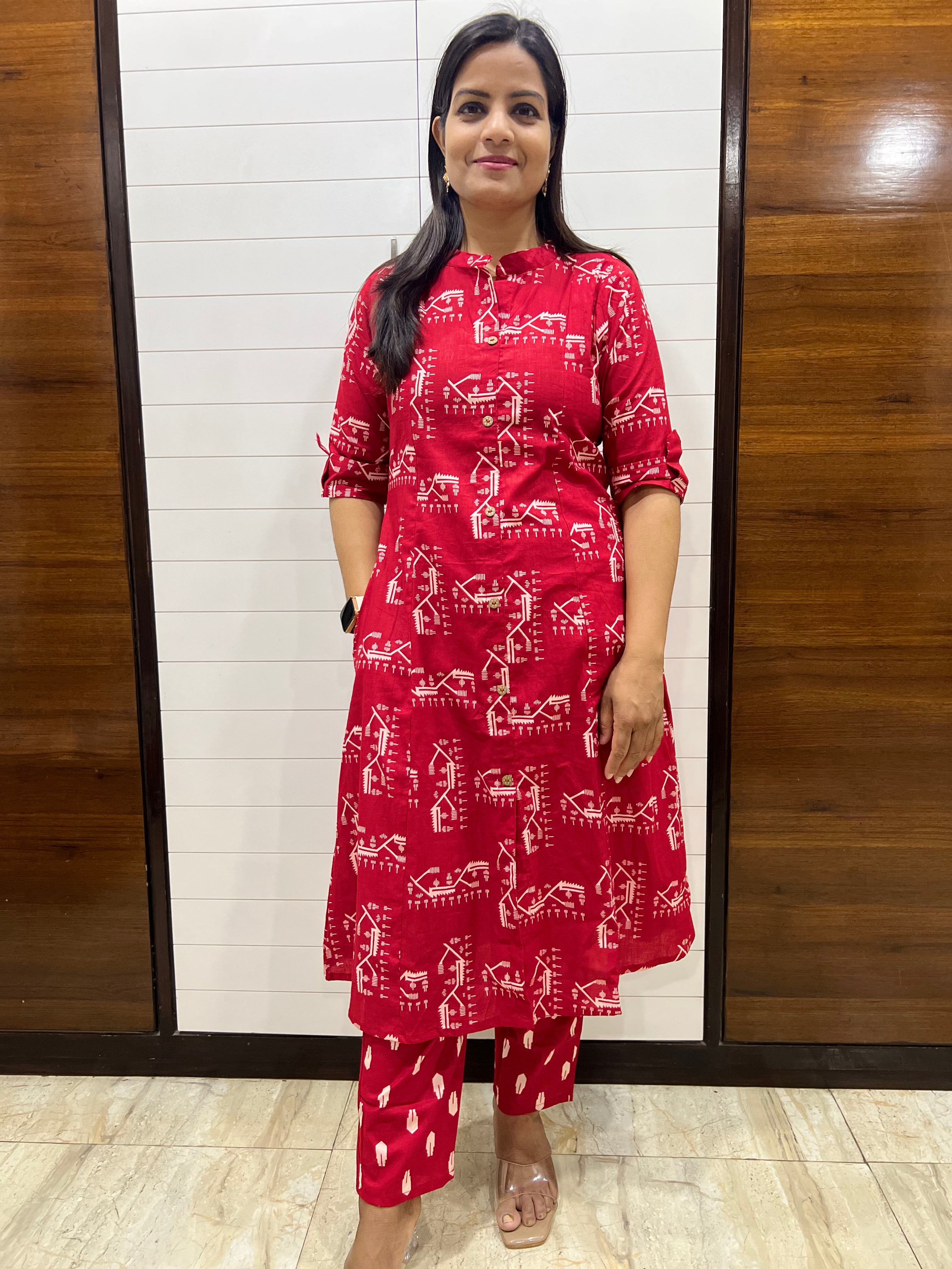 # NEW LAUNCH mumzhug pure cotton red feeding kurta set DISPATCHING STARTS FROM -20TH APRIL