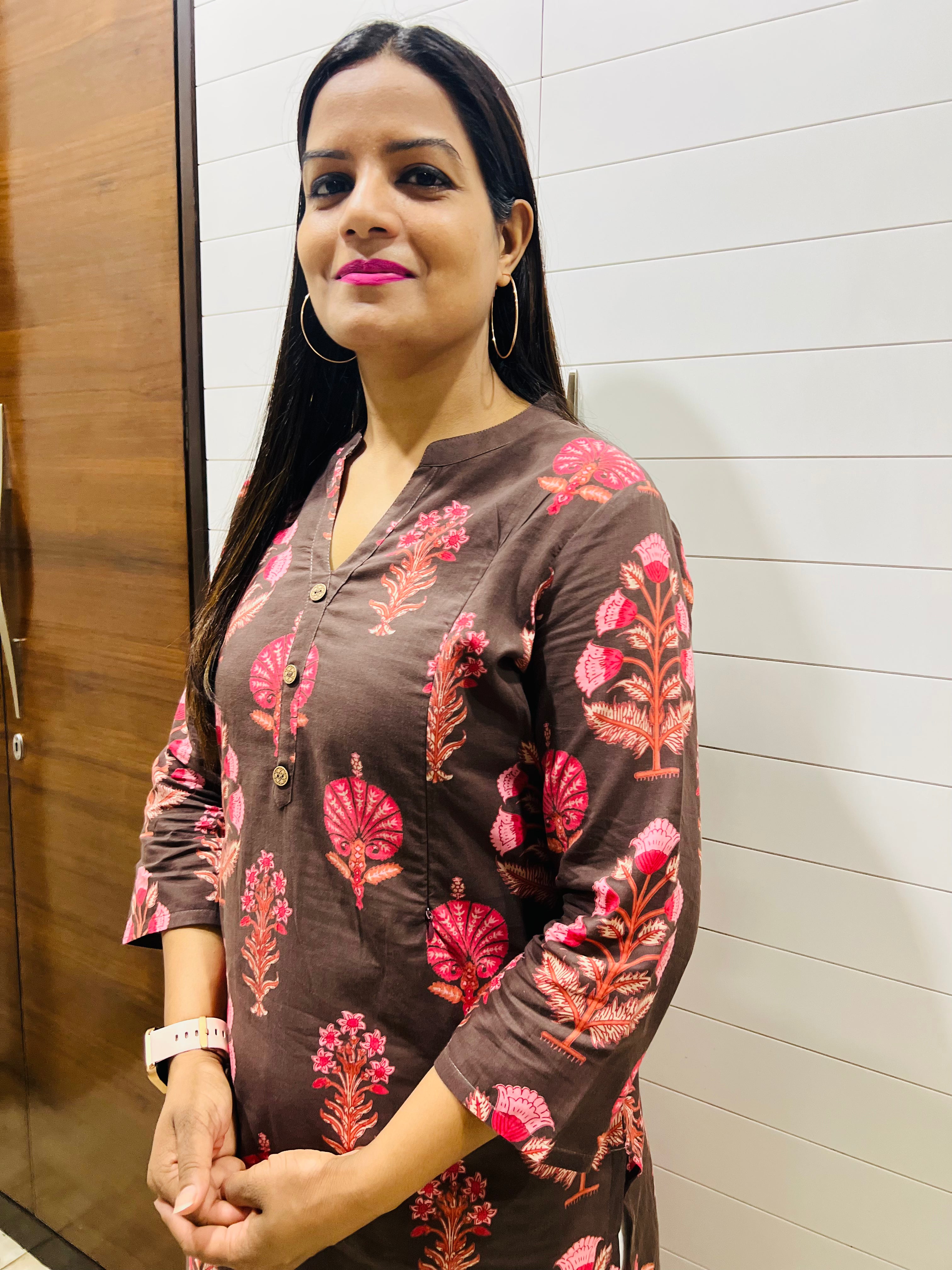 Mumzhug Mouse Color Pure Cotton Feeding Kurti