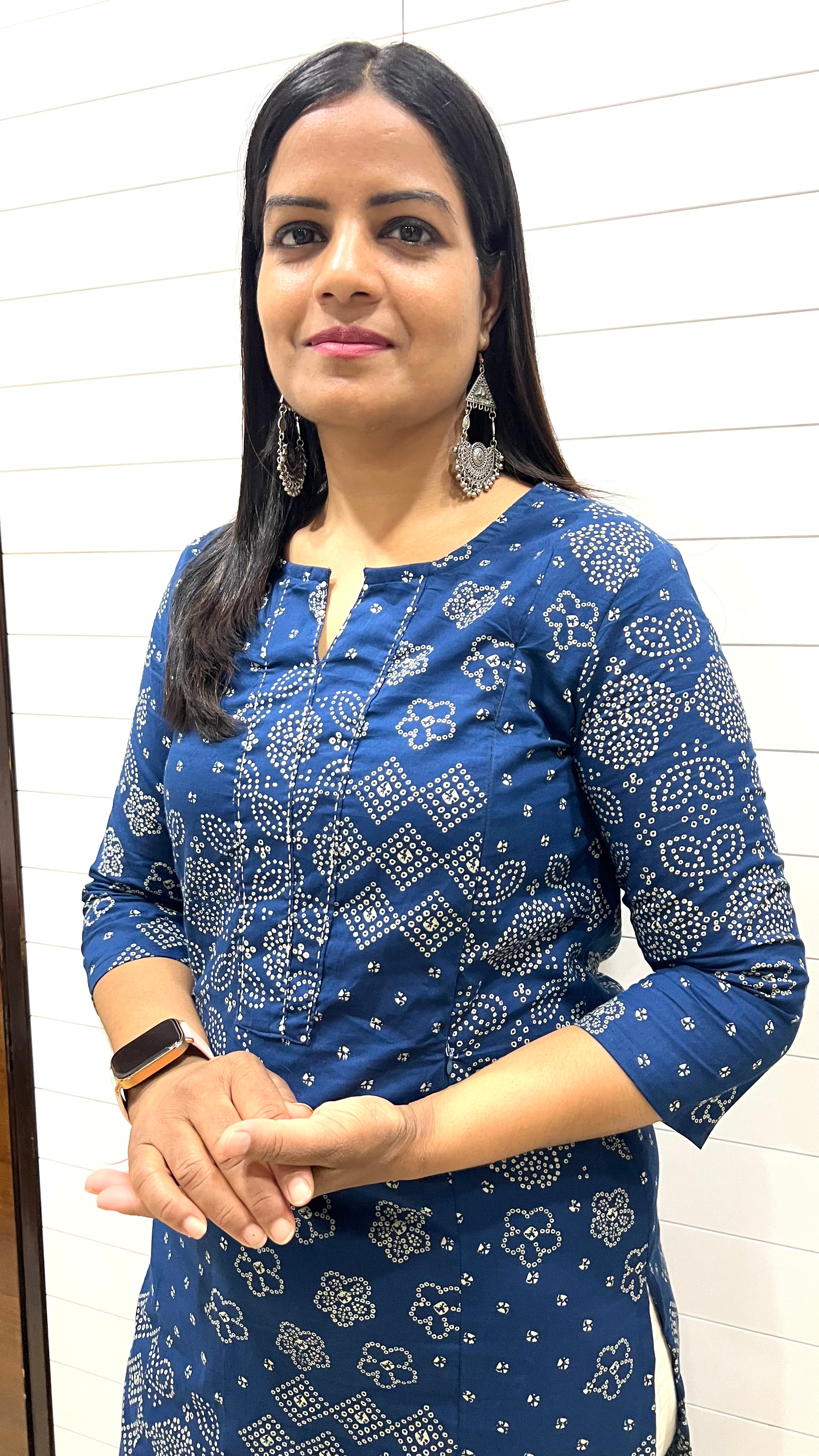 Mumzhug pure cotton blue feeding kurta