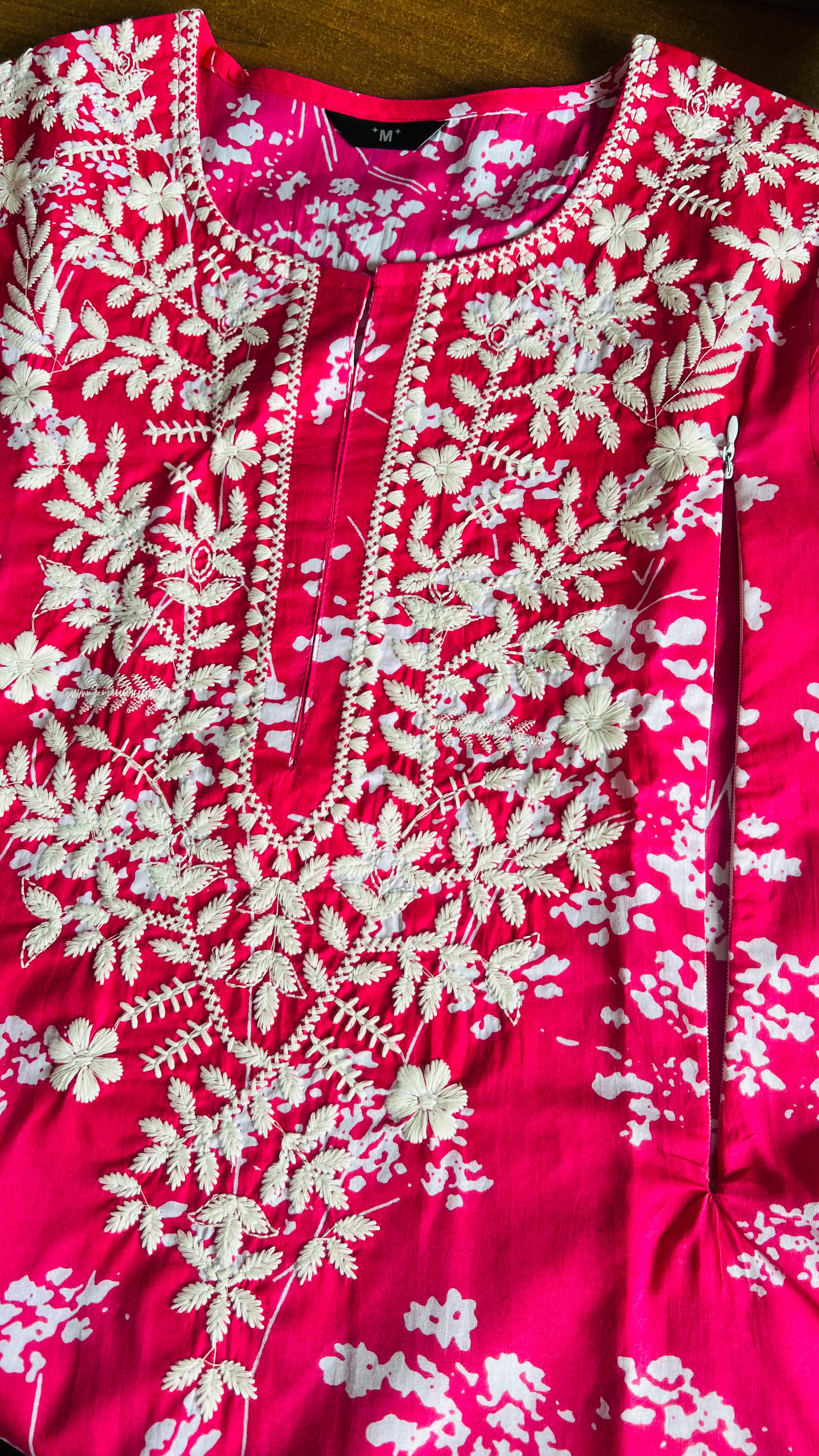 MUMZHUG Coral Blossom™ Pure Cotton Gajri Embroidered Feeding Kurta & Pant Set for Women | Soft Nursing Wear
