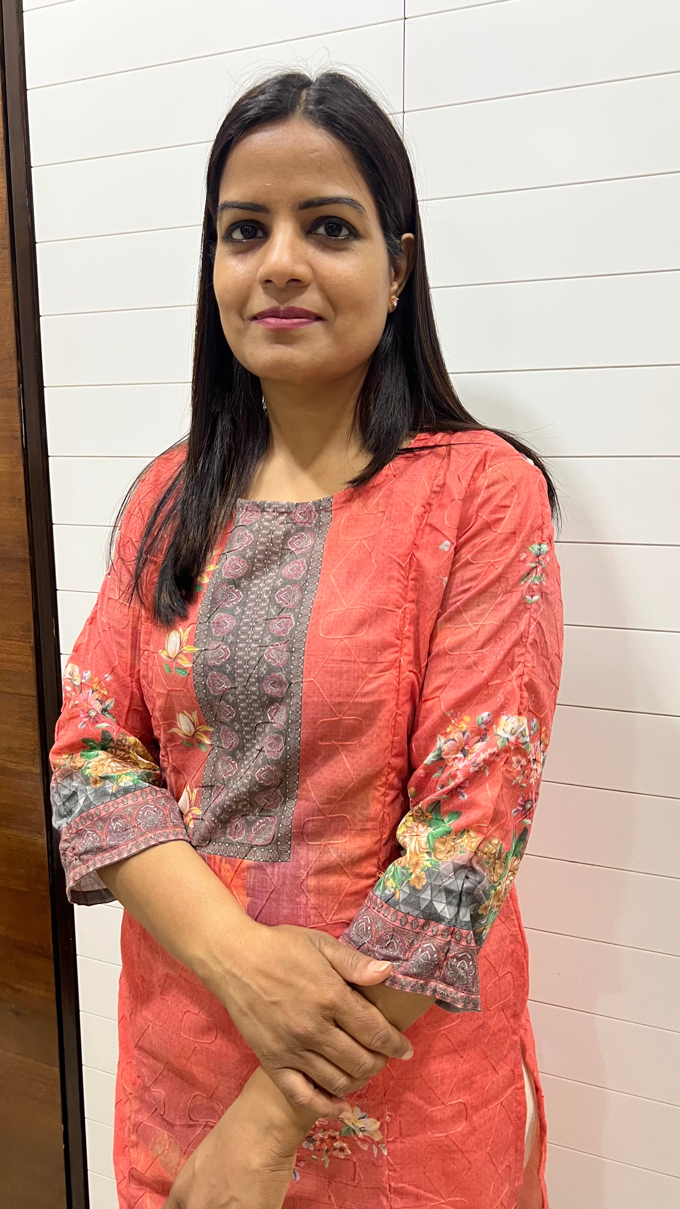 MUMZHUG Rust Blend Cotton Digital Print Feeding Kurta | Comfortable Maternity & Nursing Wear