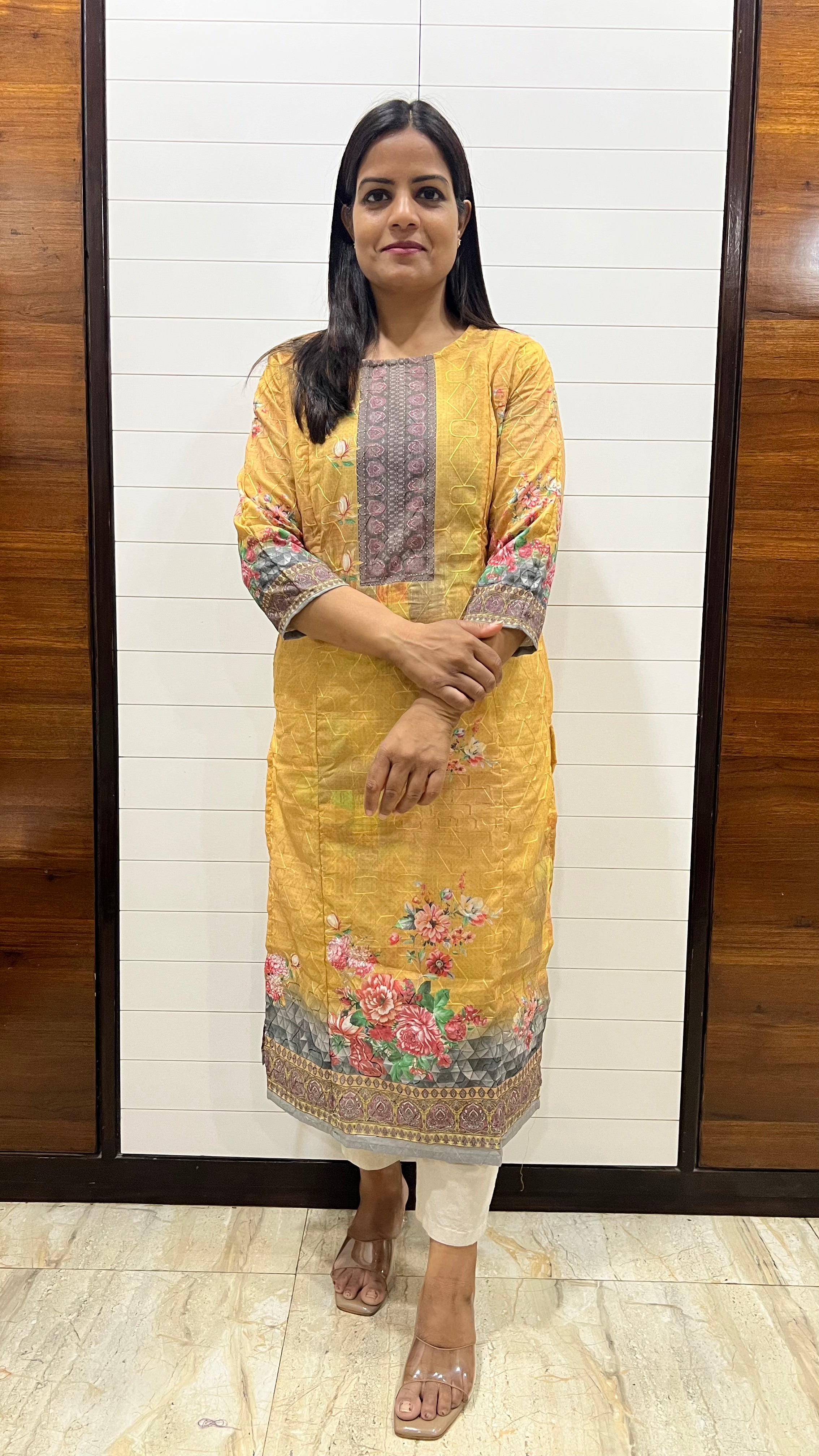 MUMZHUG Mustard Blend Cotton Digital Print Feeding Kurta | Stylish Maternity & Nursing Wear for Women