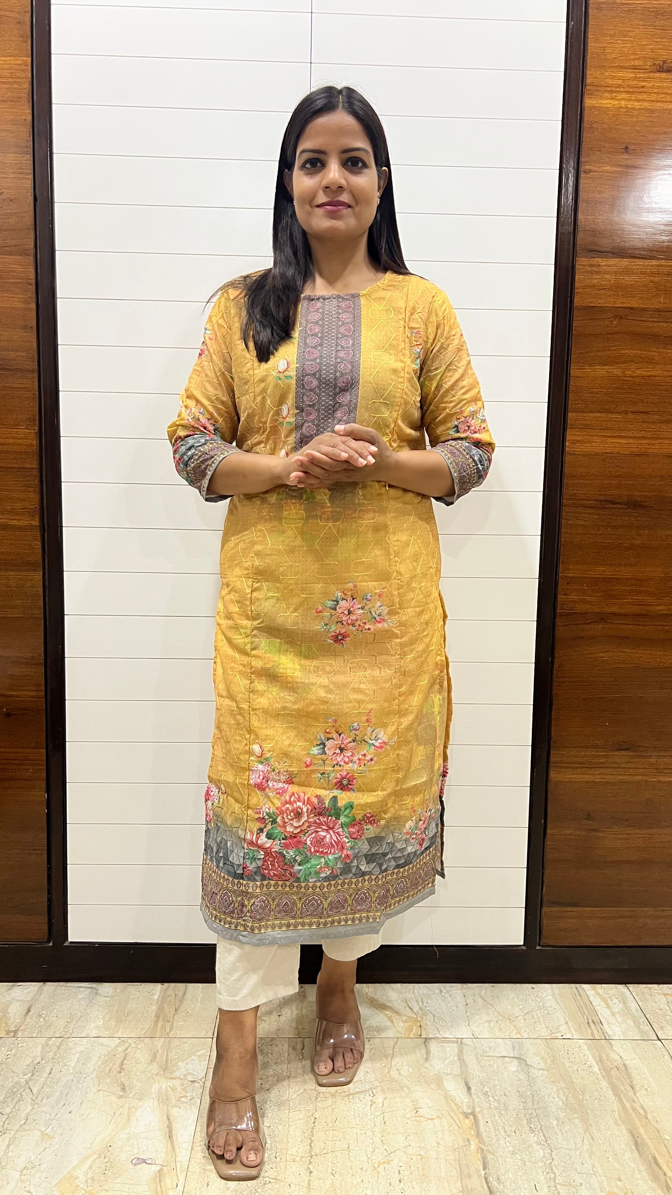MUMZHUG Mustard Blend Cotton Digital Print Feeding Kurta | Stylish Maternity & Nursing Wear for Women